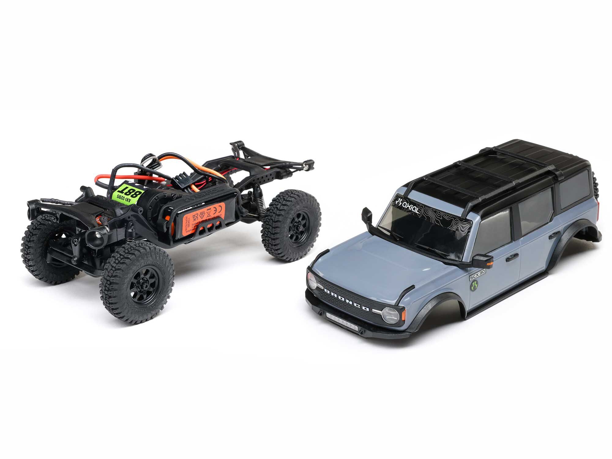 1/30 SCX30 Ford Bronco 4X4 RTR Rock Crawler Blue-8