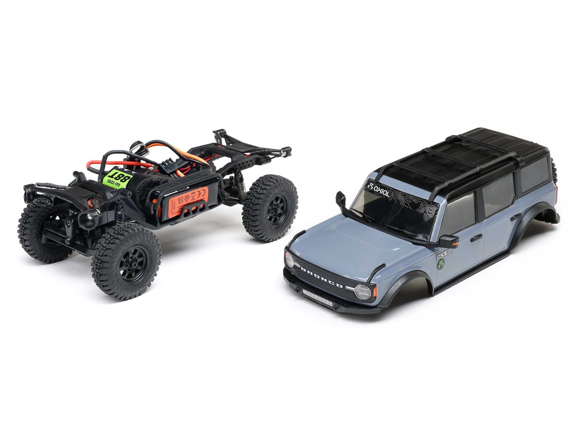 1/30 SCX30 Ford Bronco 4X4 RTR Rock Crawler Grey-7