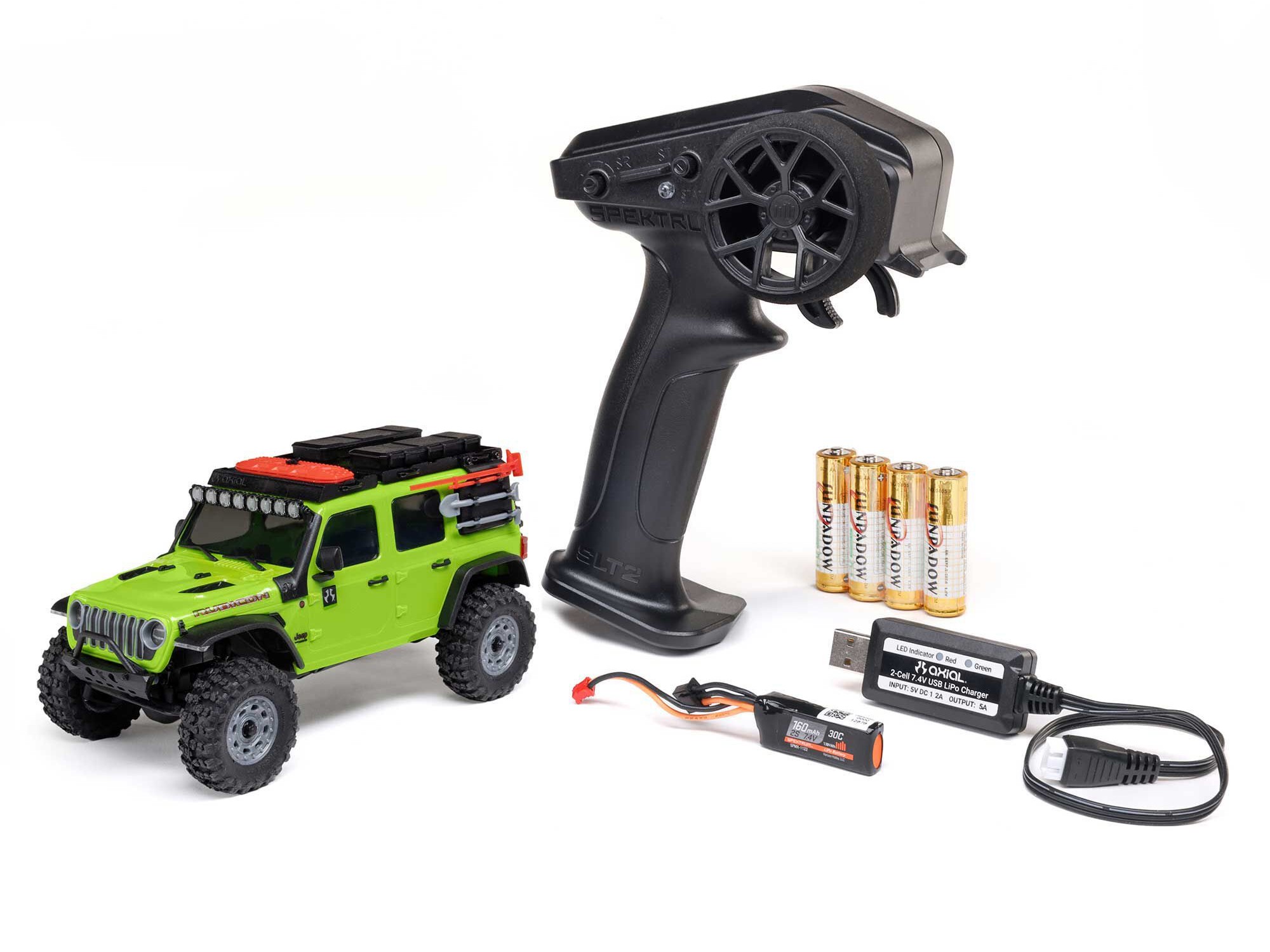 1/30 SCX30 Jeep Wrangler JLU 4X4 RTR Rock Crawler Green-6