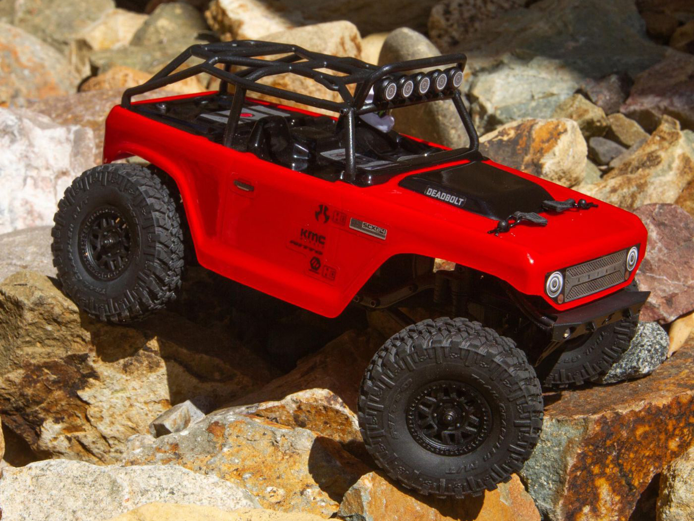 Axial SCX24 Deadbolt Rock Crawler RTR - Red-19