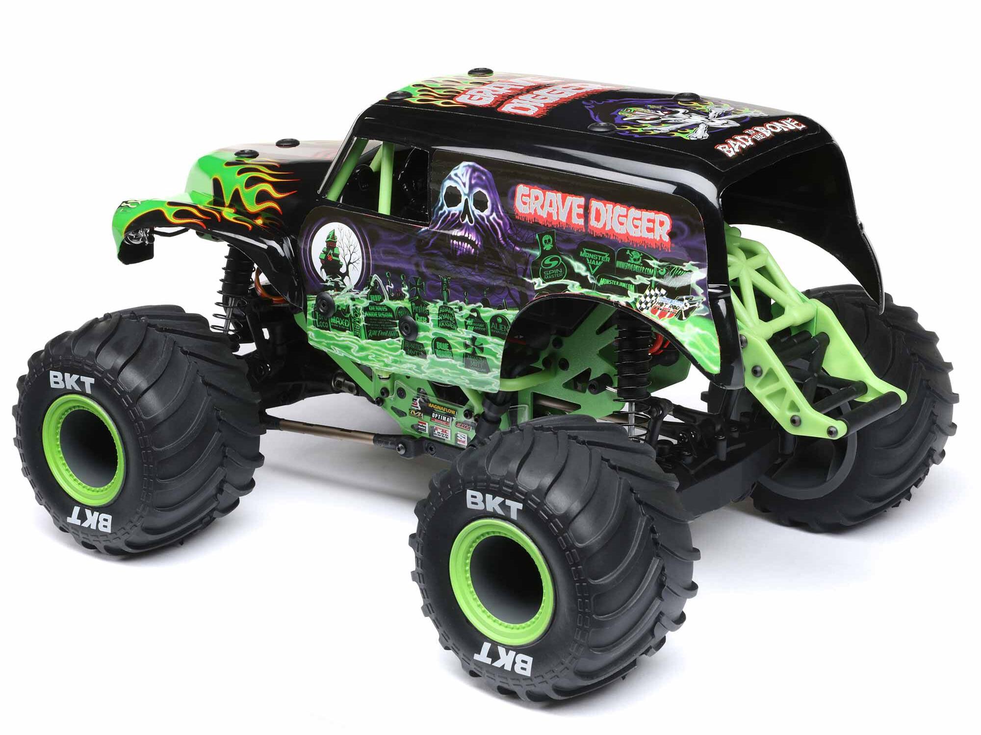 Losi 1/18 Mini LMT 4X4 Brushed Monster Truck RTR - Grave Digger-17