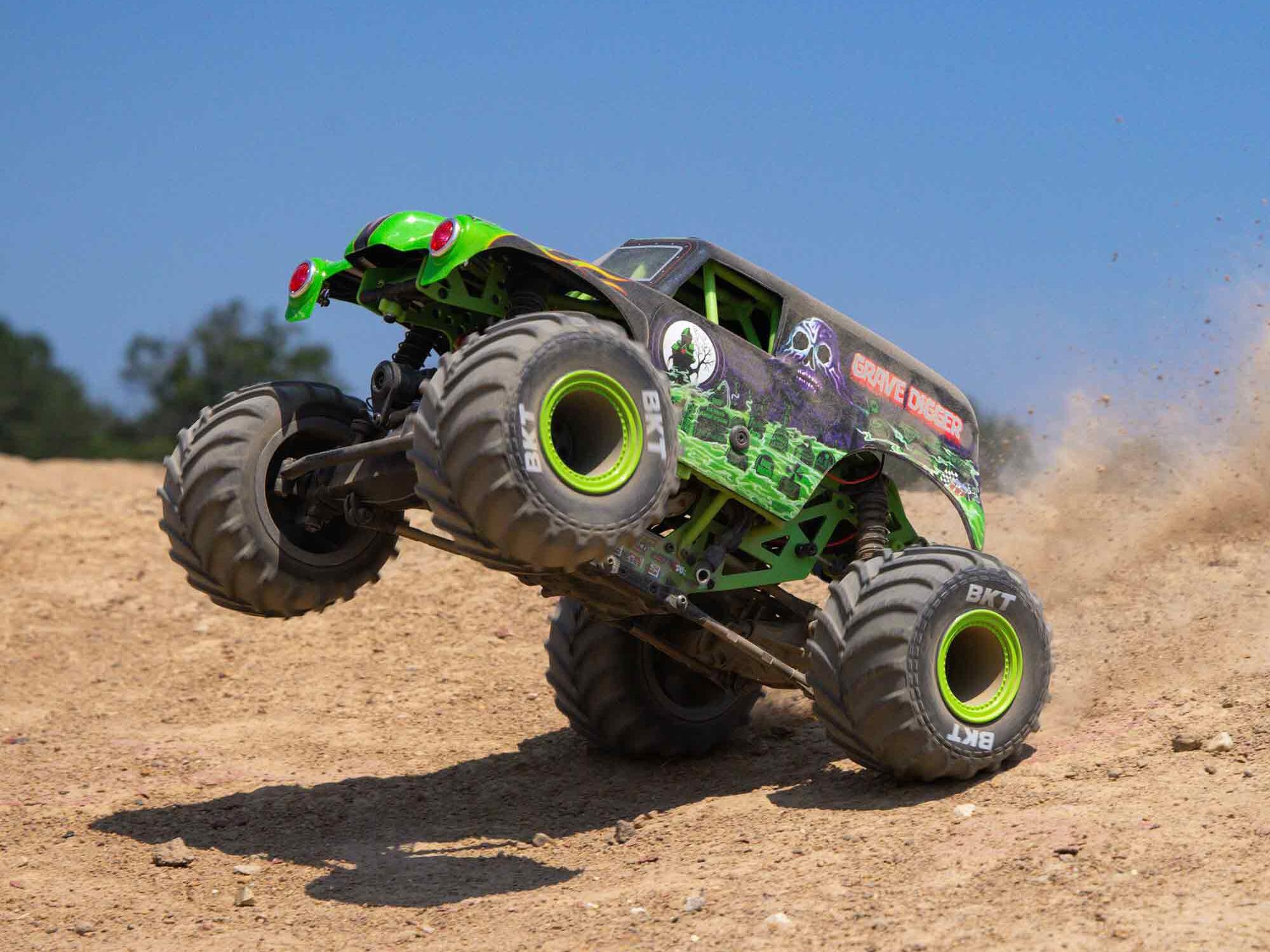 Losi 1/18 Mini LMT 4X4 Brushed Monster Truck RTR - Grave Digger-28