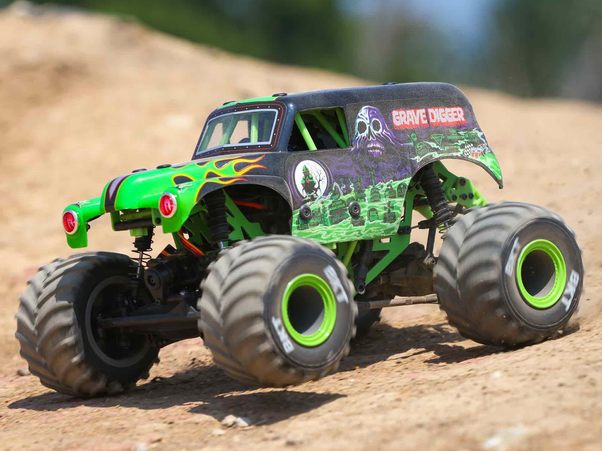 Losi 1/18 Mini LMT 4X4 Brushed Monster Truck RTR - Grave Digger-31