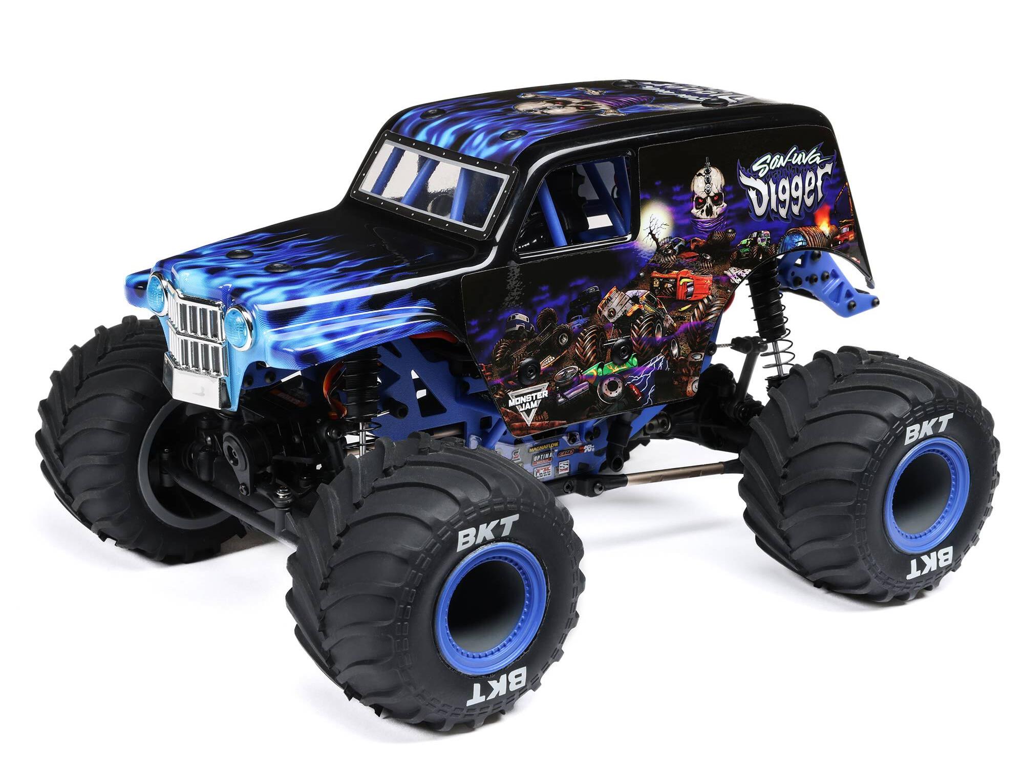 Losi 1/18 Mini LMT 4WD Brushed Monster Truck RTR Son-uva Digger-14