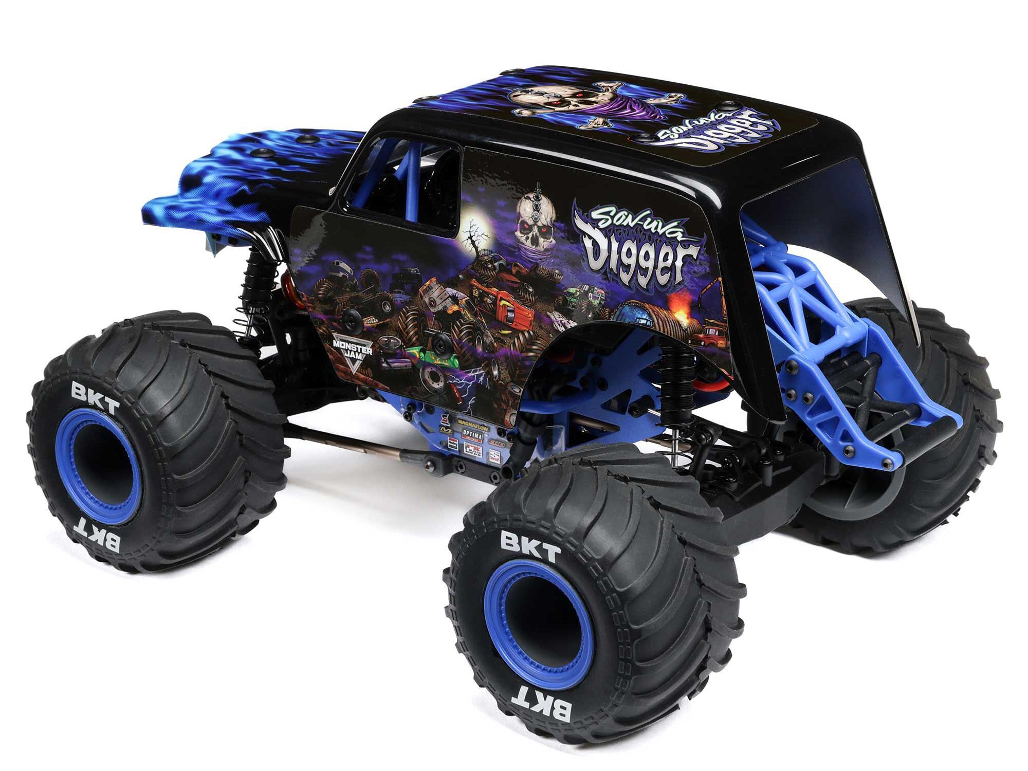 Losi 1/18 Mini LMT 4WD Brushed Monster Truck RTR Son-uva Digger-19