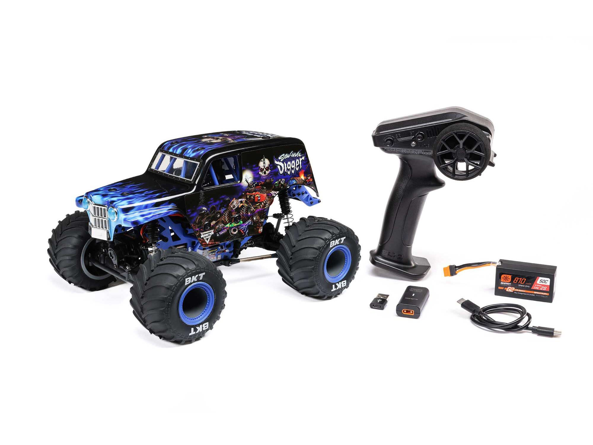 Losi 1/18 Mini LMT 4WD Brushed Monster Truck RTR Son-uva Digger-22