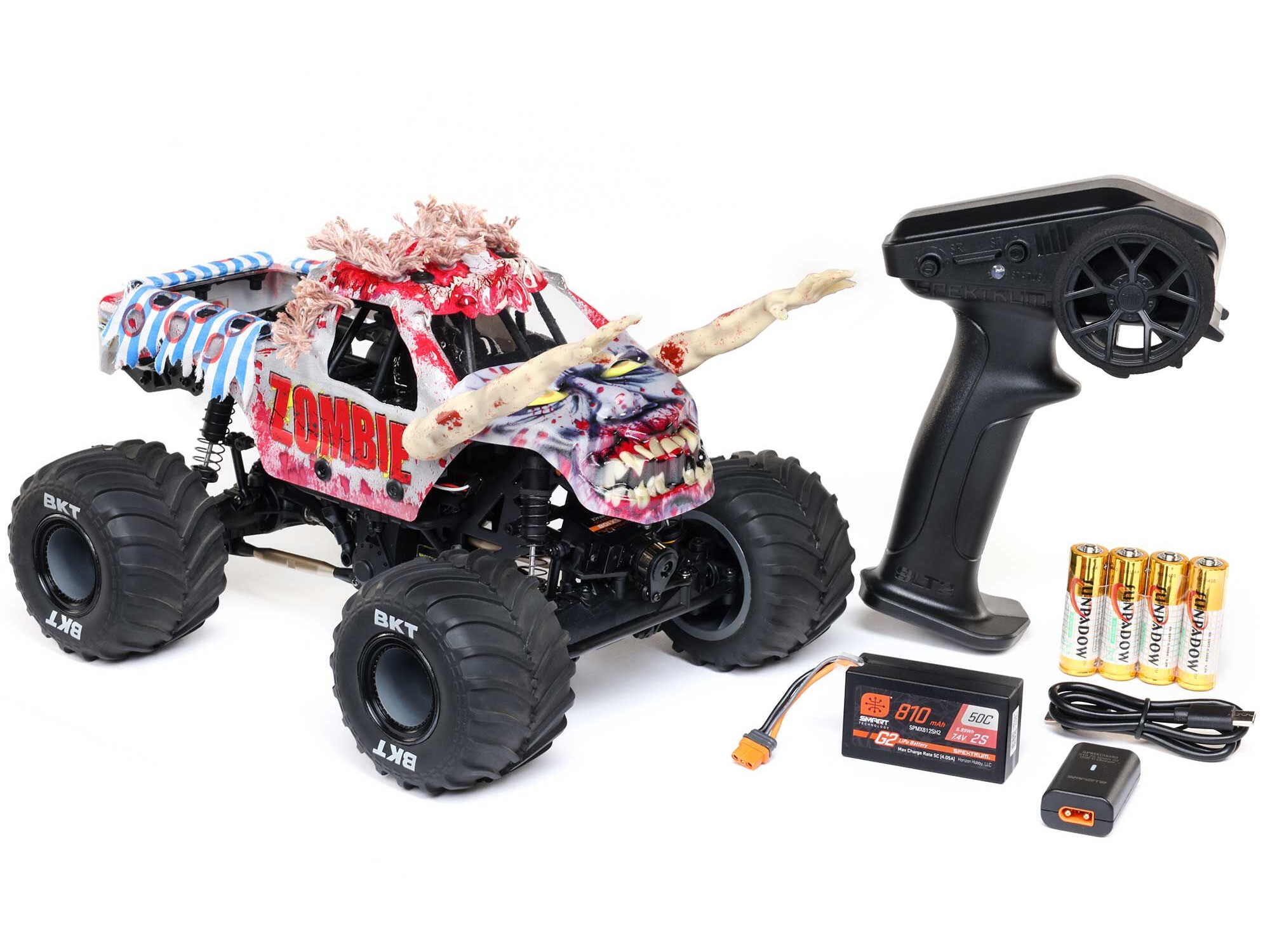 Losi 1/18 Mini LMT Zombie 2S 4X4 RTR Brushed Monster Truck-21