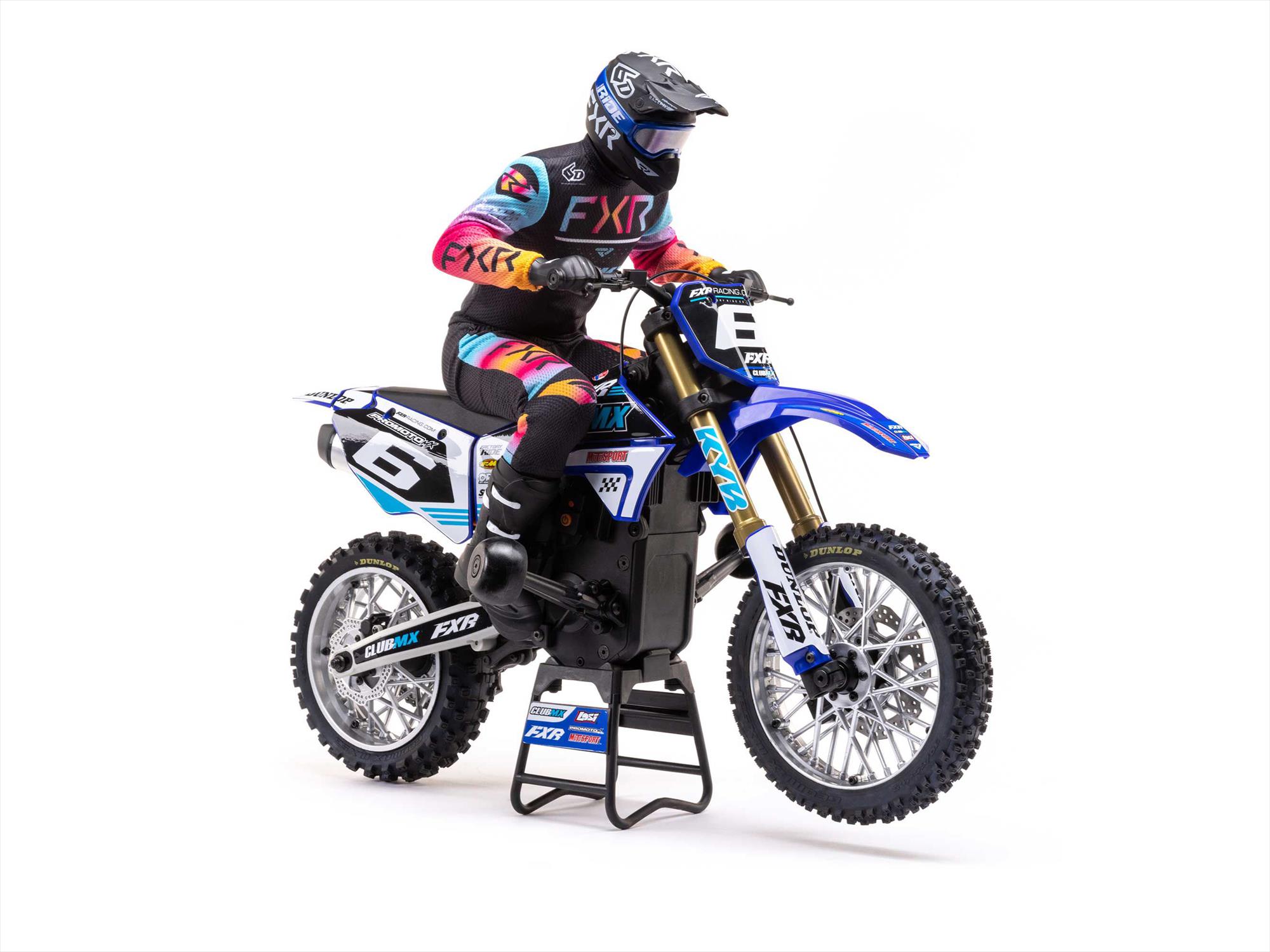 1/4 Promoto-MX Motorcycle RTR Club MX Blue-3