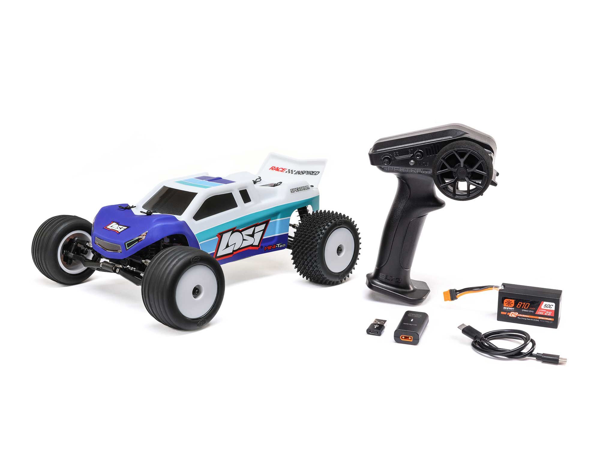 1/18 Mini-T 2.0 V2 2WD Stadium Truck Brushless RTR Blue-9