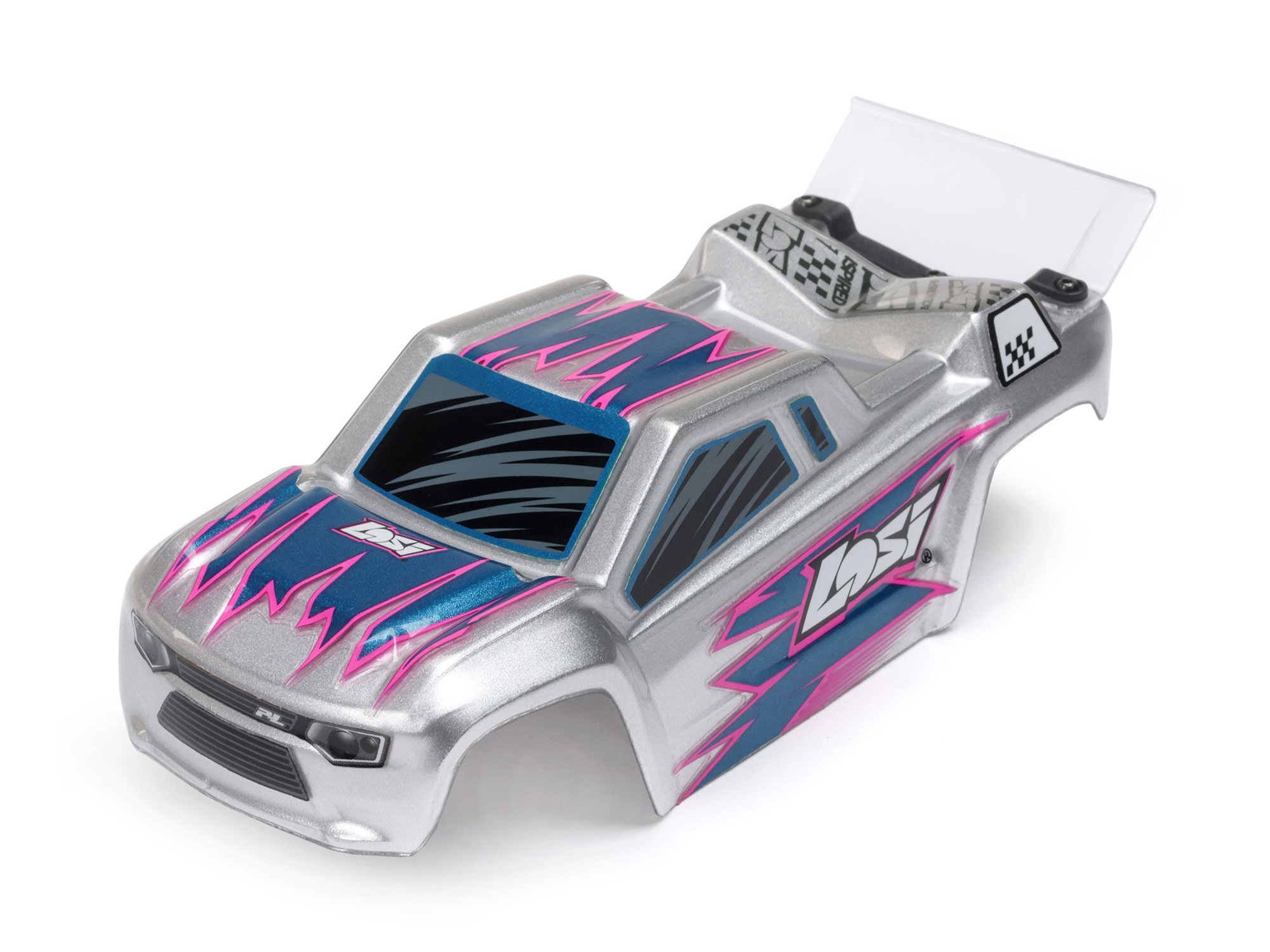 Losi 1/28 Micro-T 2WD Stadium Truck RTR Silver-16