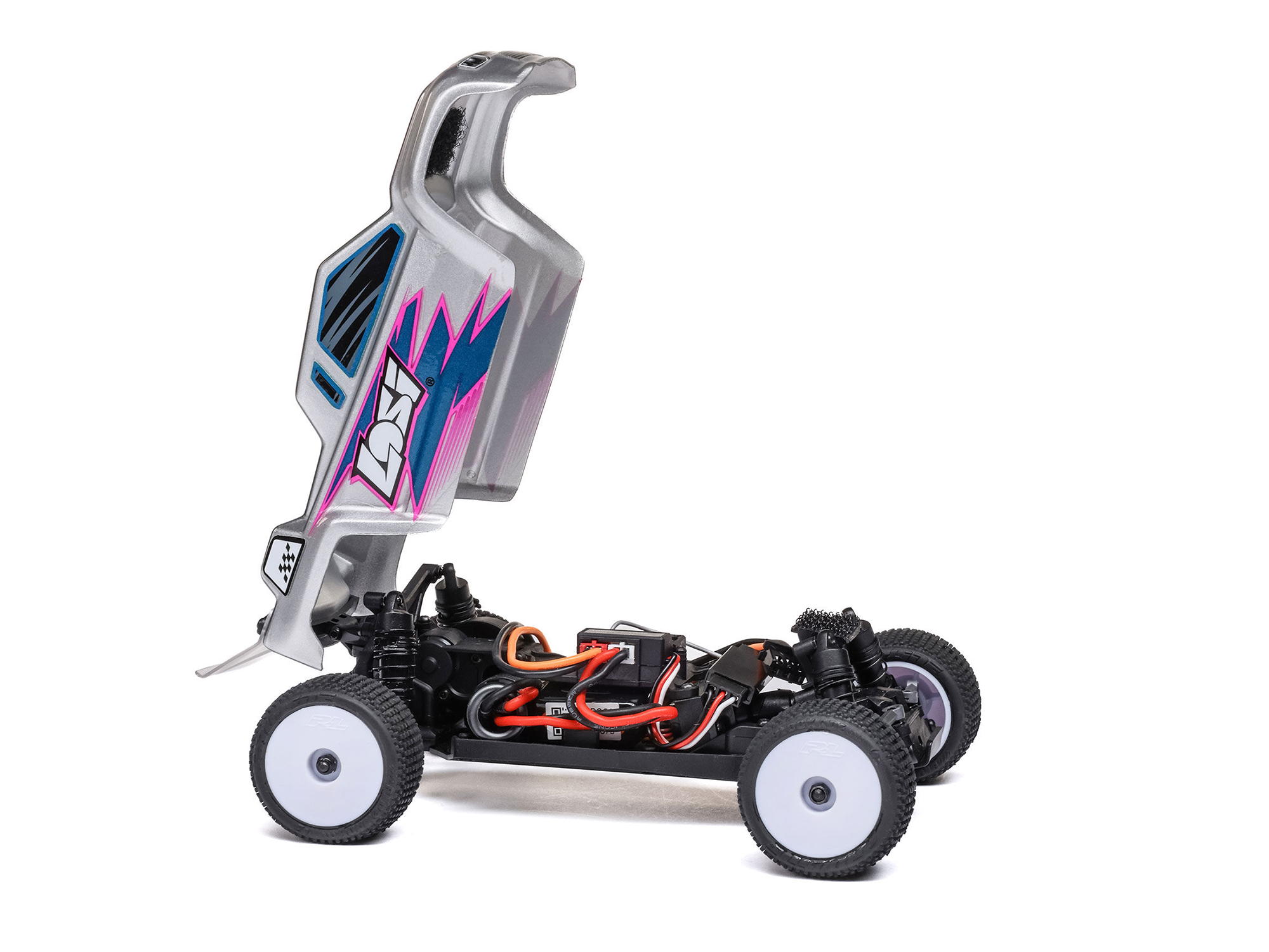 Losi 1/28 Micro-T 2WD Stadium Truck RTR Silver-17