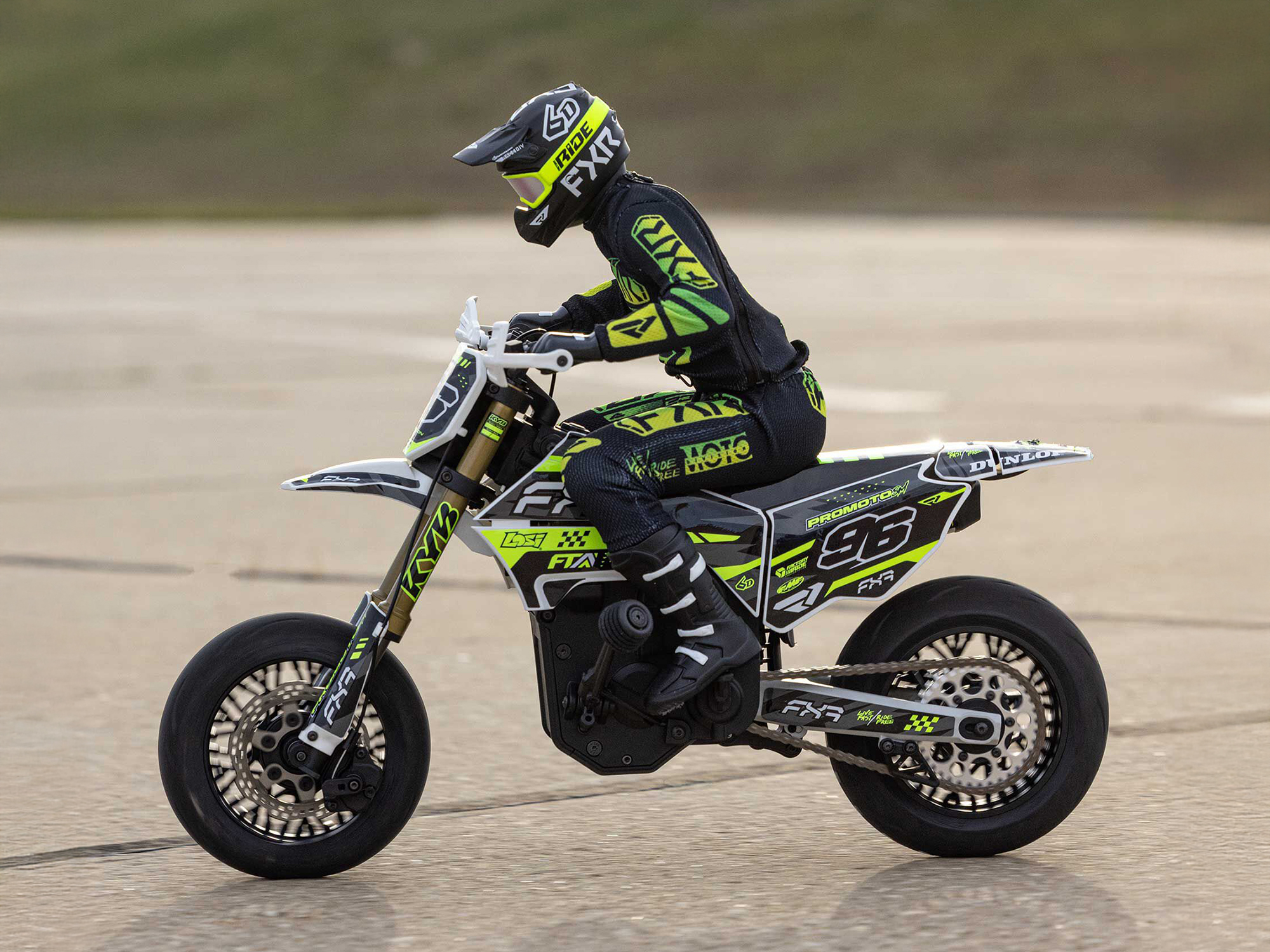 Losi 1/4 Promoto-SM FXR Supermoto Motorcycle RTR Basic - White-30