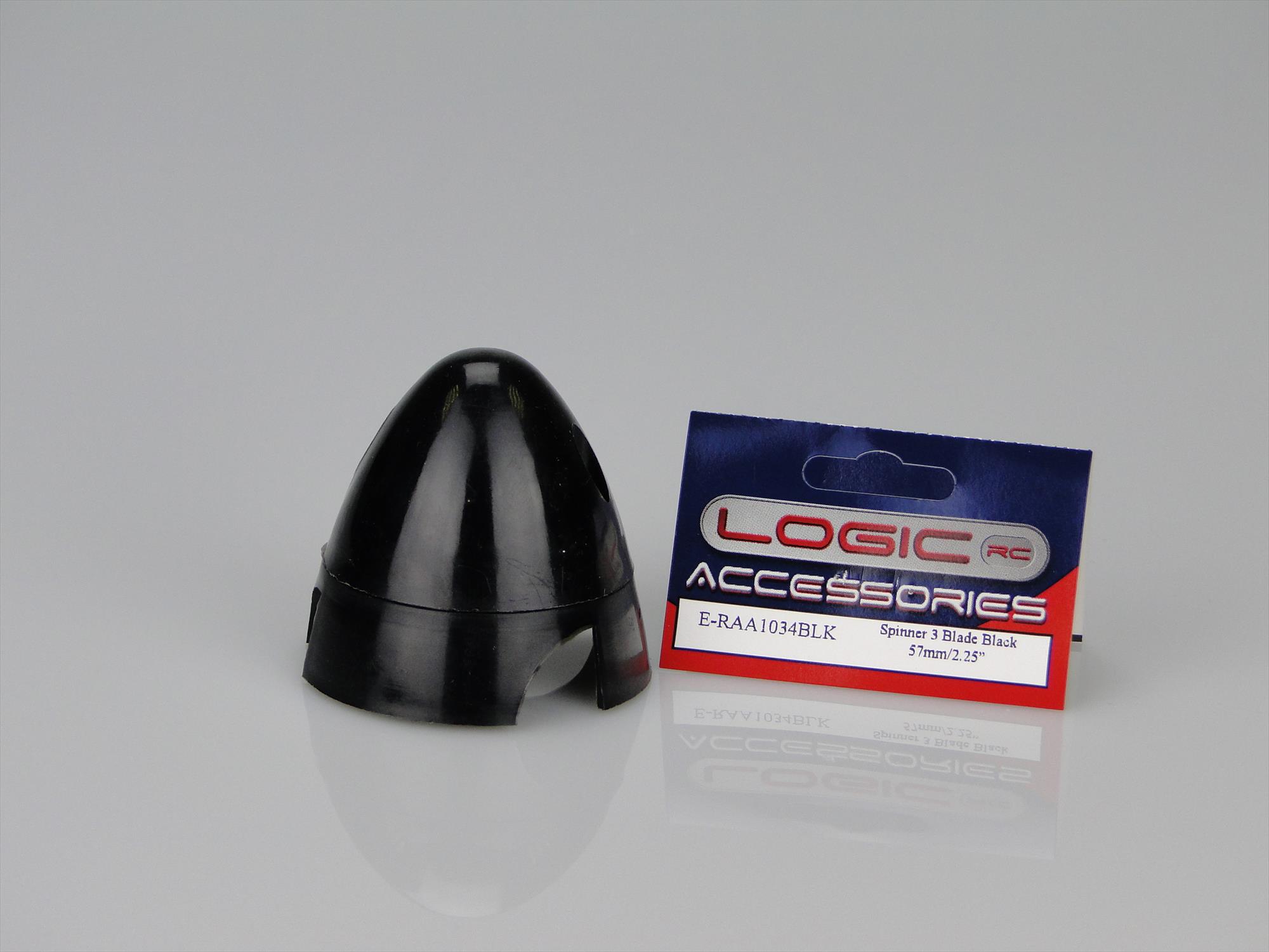 Spinner 3 Blade Black 57mm/2.25"-3