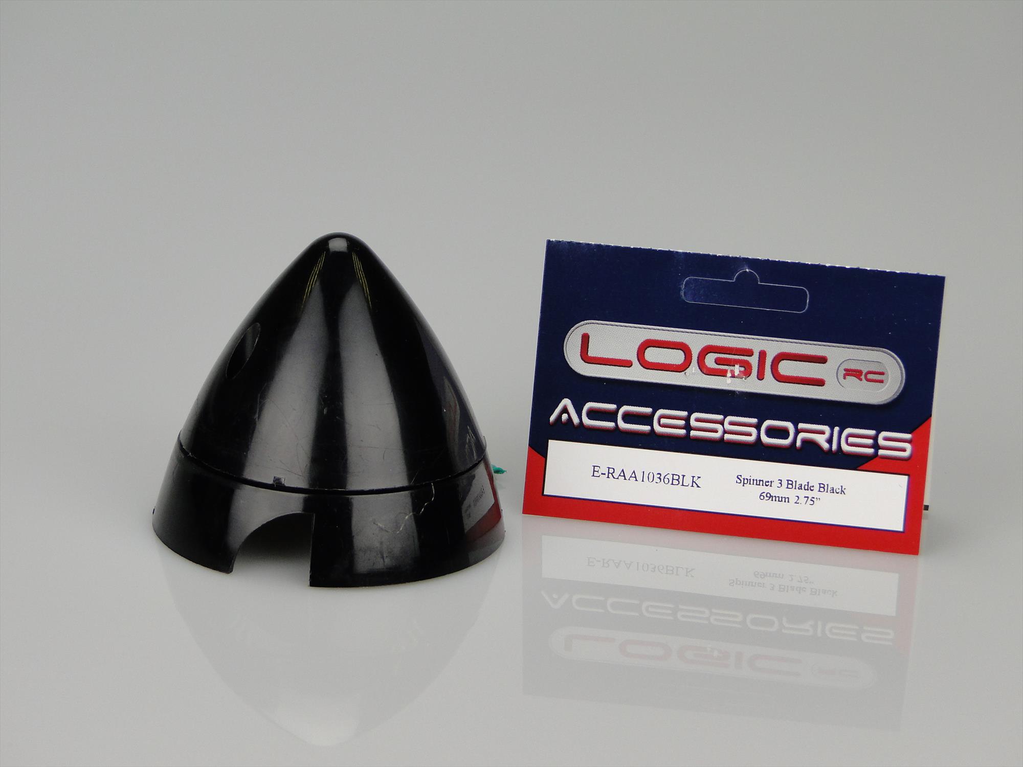 Spinner 3 Blade Black 69mm/2.75"-3