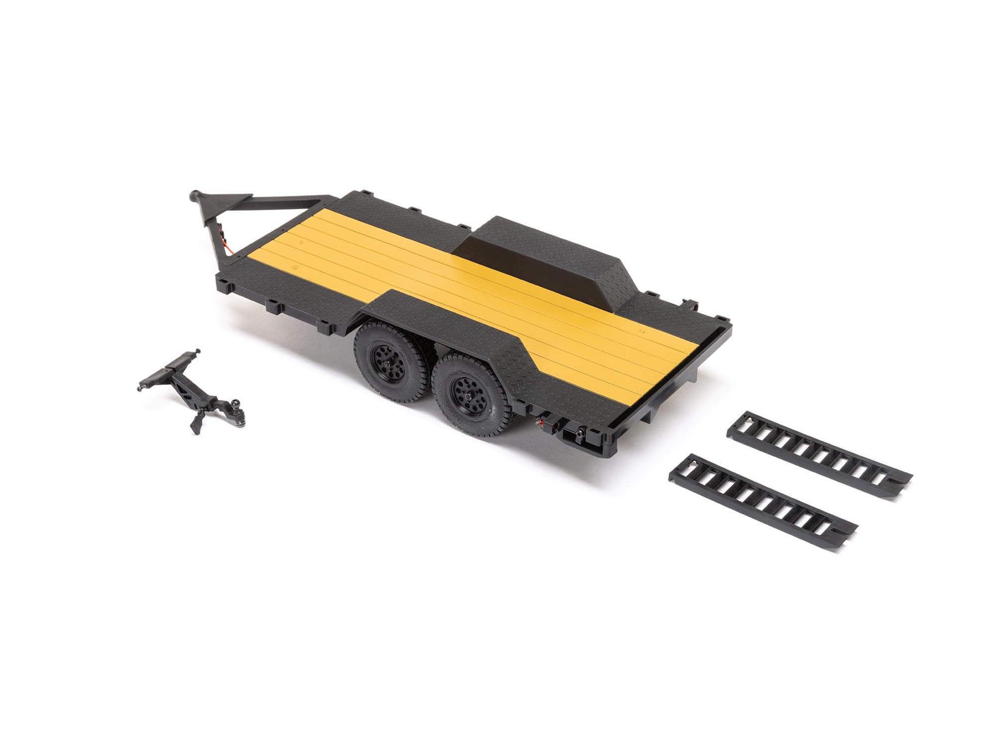 Axial SCX24 Flat Bed Vehicle Trailer with LED Taillights:1/24th-7