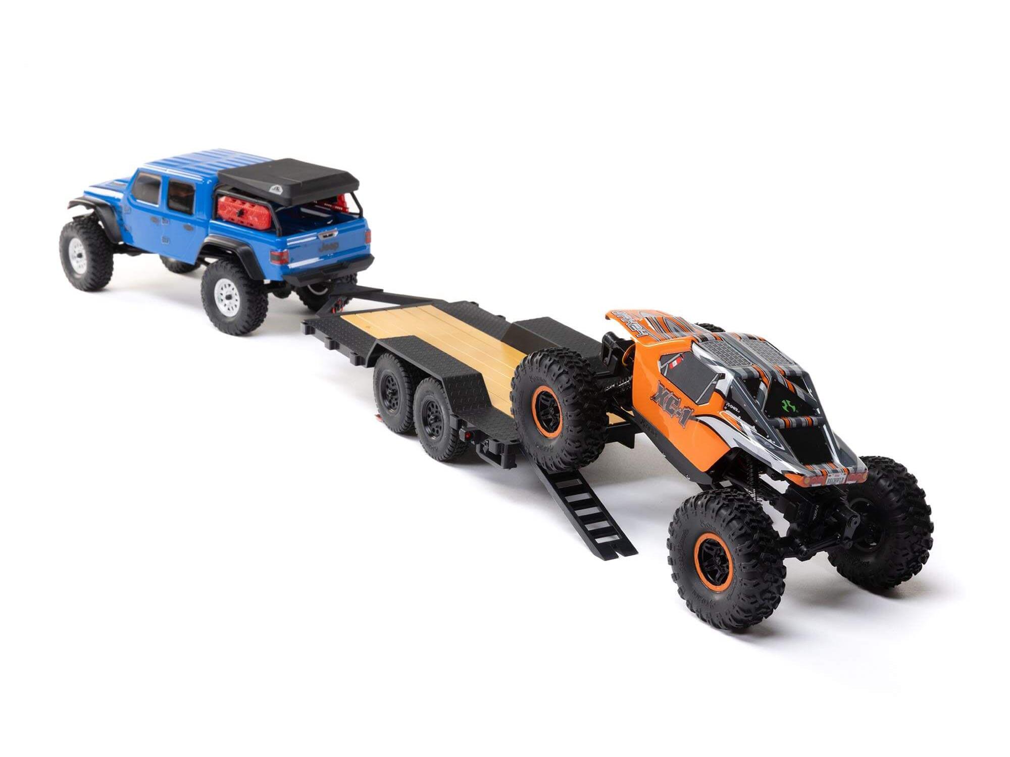 Axial SCX24 Flat Bed Vehicle Trailer with LED Taillights:1/24th-9