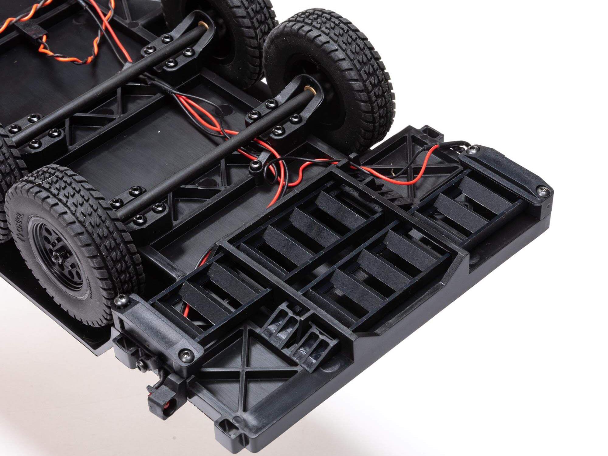 Axial SCX24 Flat Bed Vehicle Trailer with LED Taillights:1/24th-11