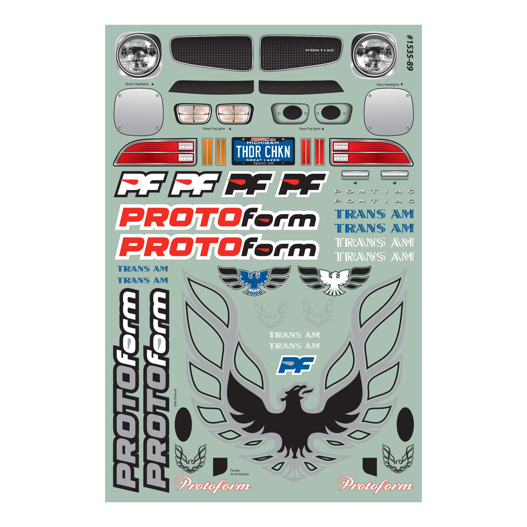 1/10 1971 Pontiac Firebird Trans Am Clear Body: Vintage Tran-12