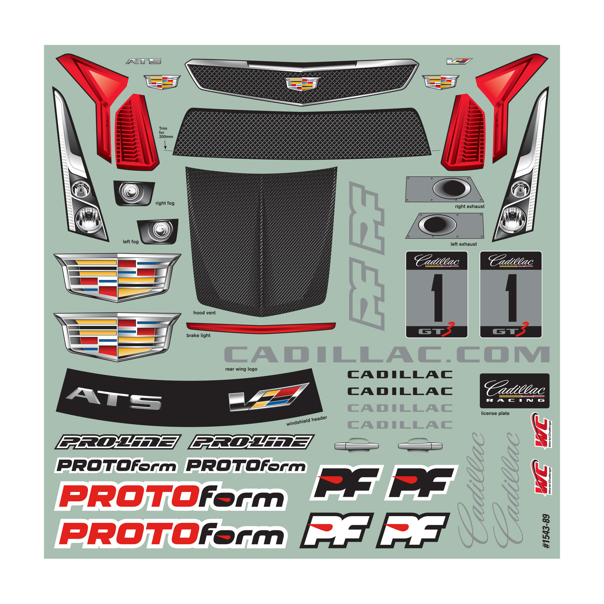 1/10 Cadillac ATS-V.R Clear Body: 190mm Touring Car-10