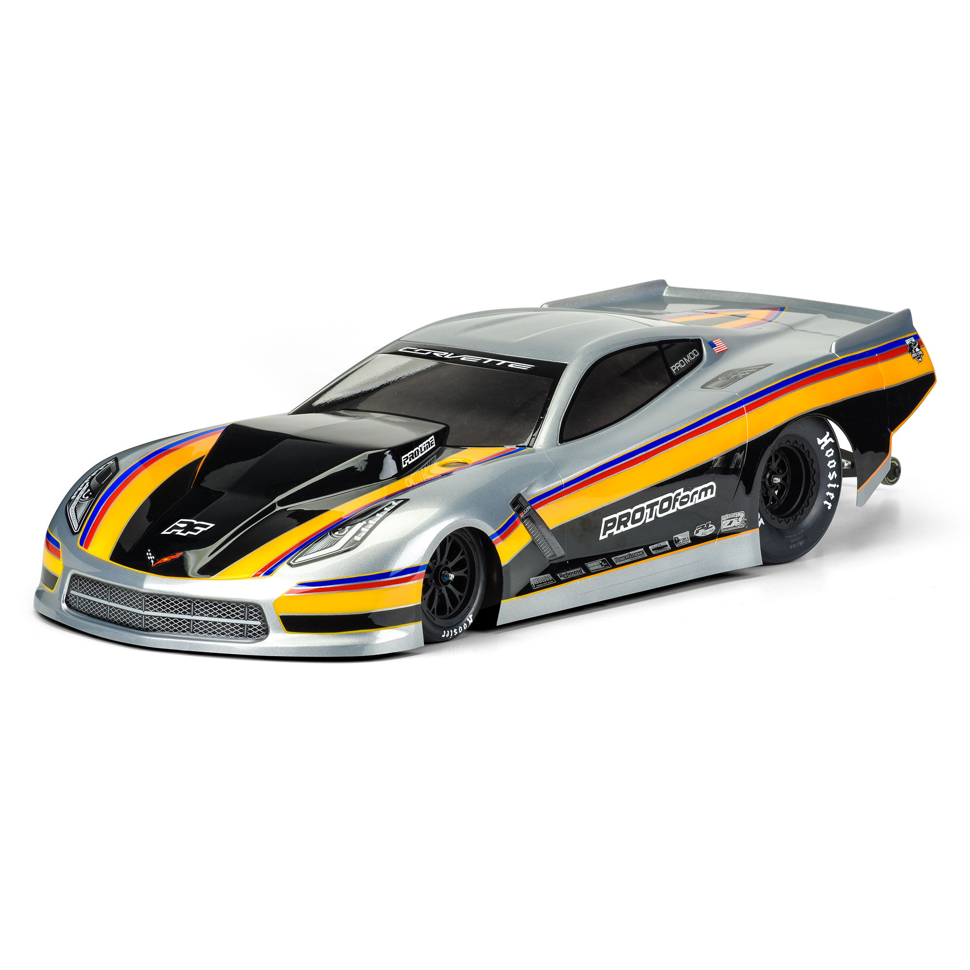 1/10 Chevrolet Corvette C7 Pro-Mod Clear Body: Drag Car-3