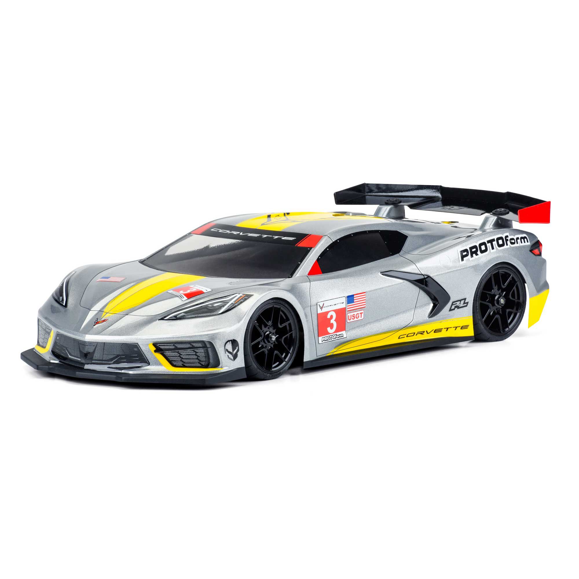 1/10 Chevrolet Corvette C8 Clear Body: 190mm Touring Car-4