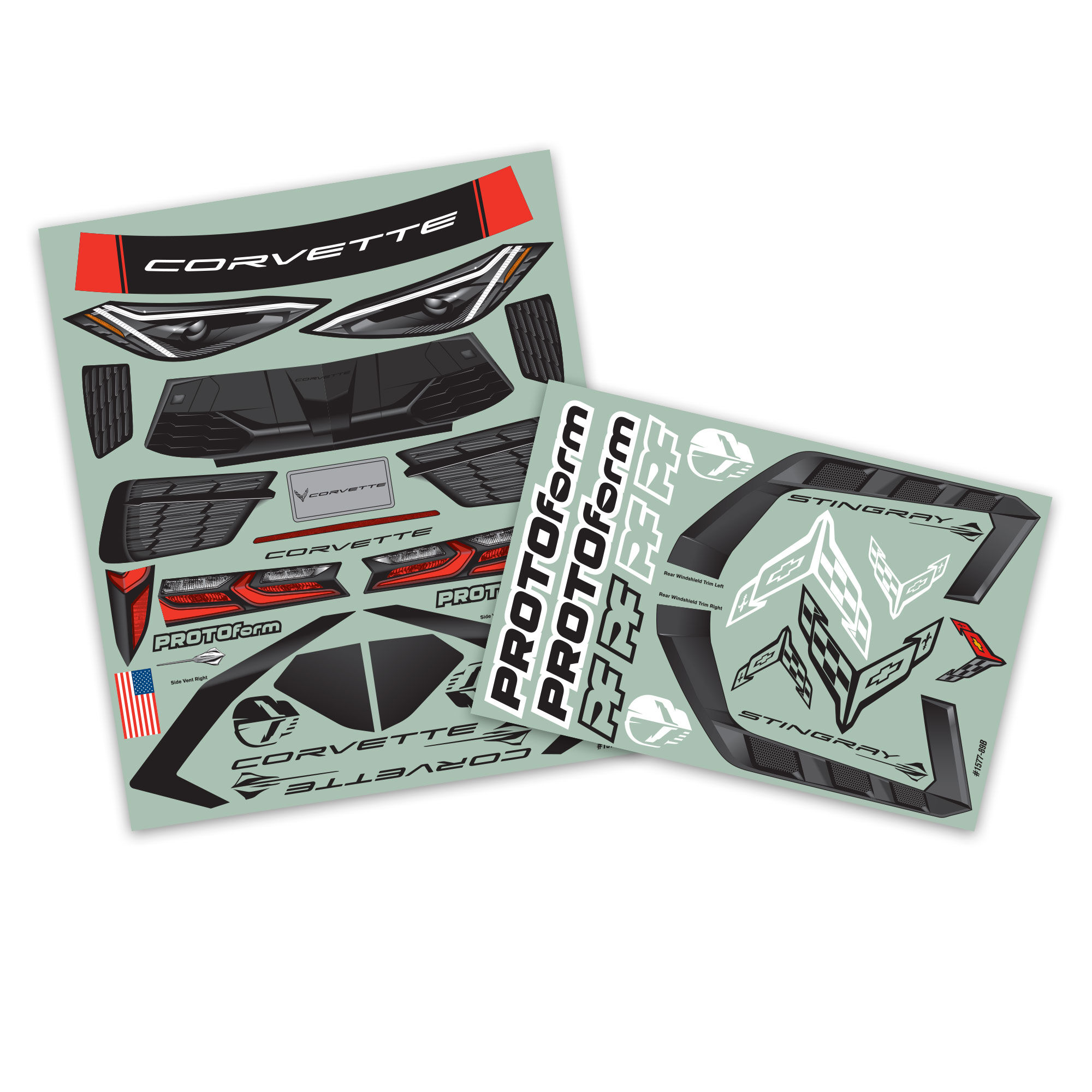 1/7 Chevrolet Corvette C8 Clear Body: ARRMA Felony & Infract-9