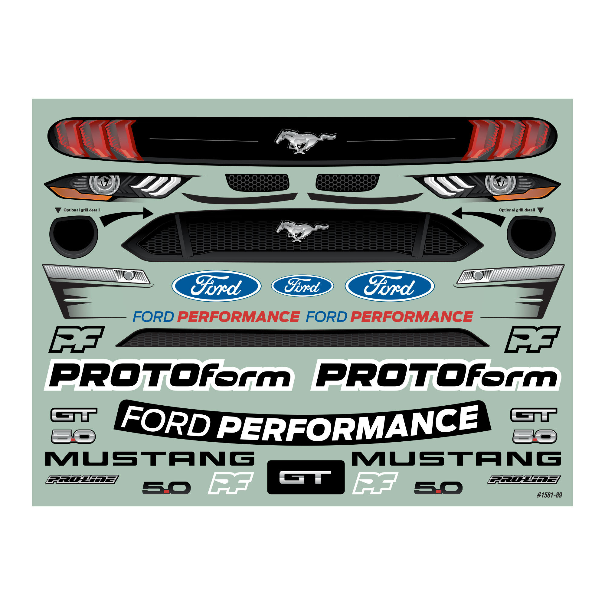 1/7 2021 Ford Mustang GT Clear Body: ARRMA Felony-9