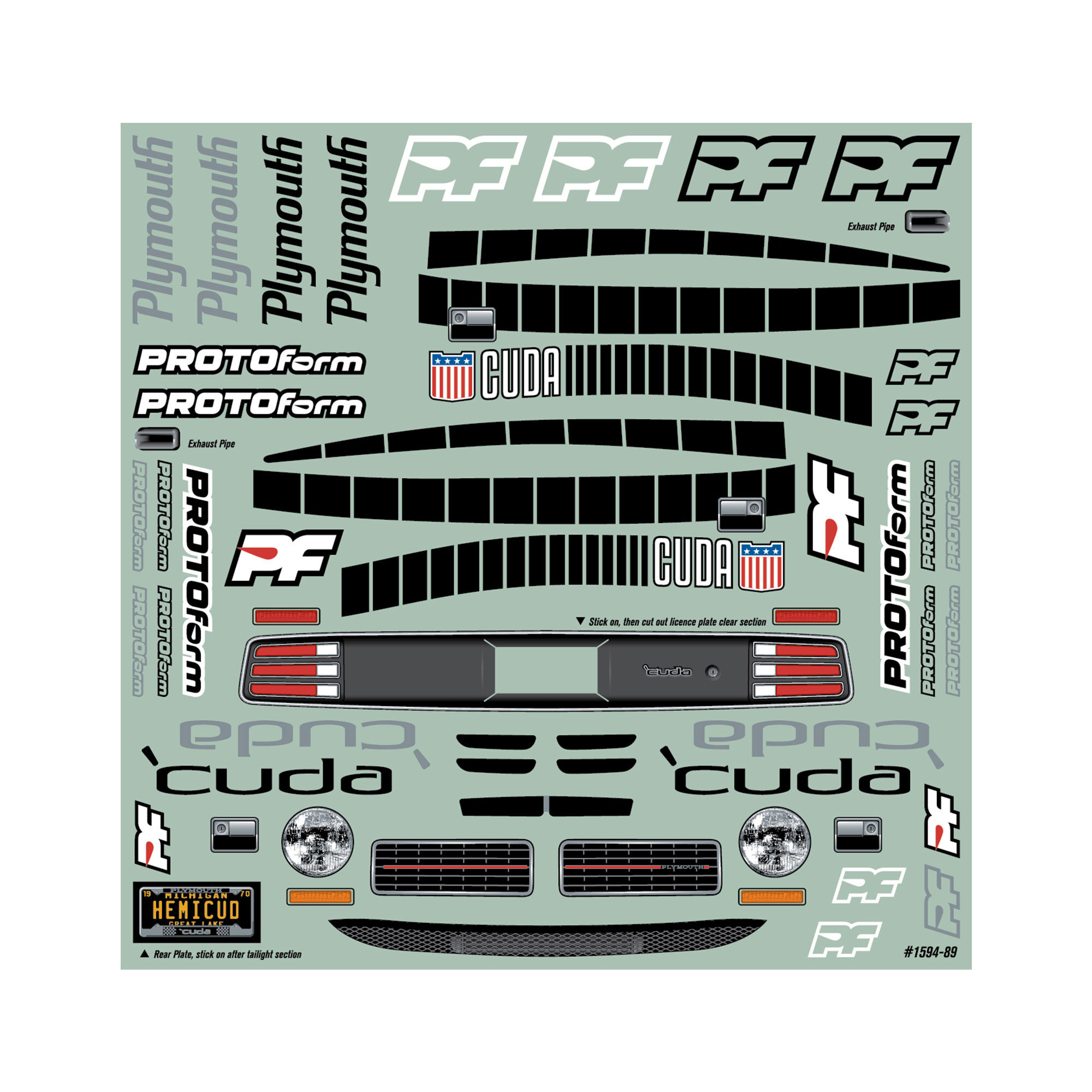 1970 Plymouth Barracuda Clear Body for VTA Class-7