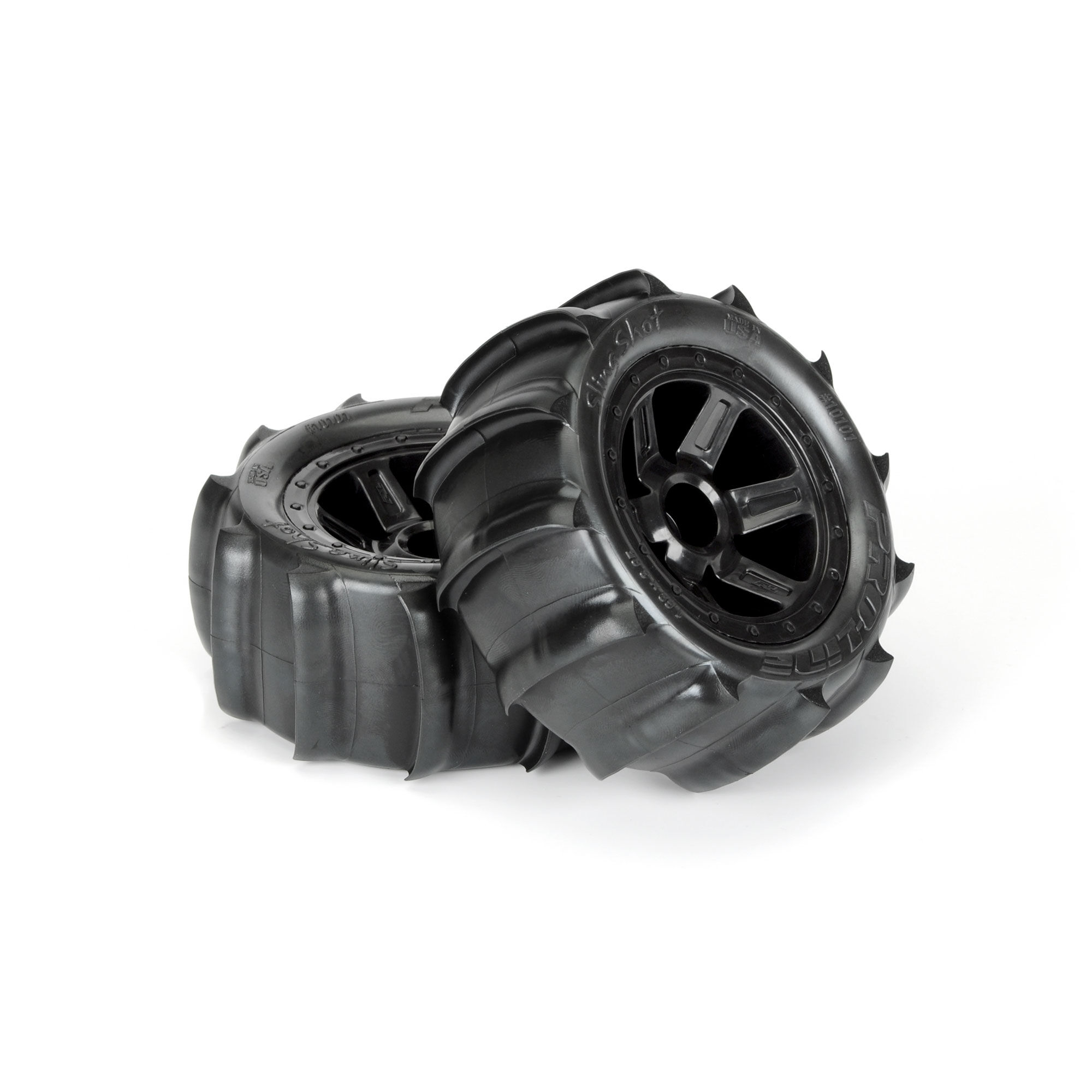 1/16 Sling Shot Fr/Rr 2.2" Sand Tires Mounted 12mm Blk Despe-3