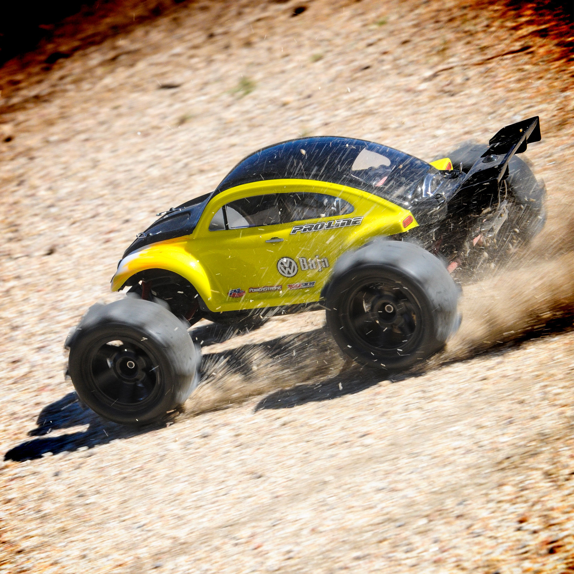 1/16 Sling Shot Fr/Rr 2.2" Sand Tires Mounted 12mm Blk Despe-5