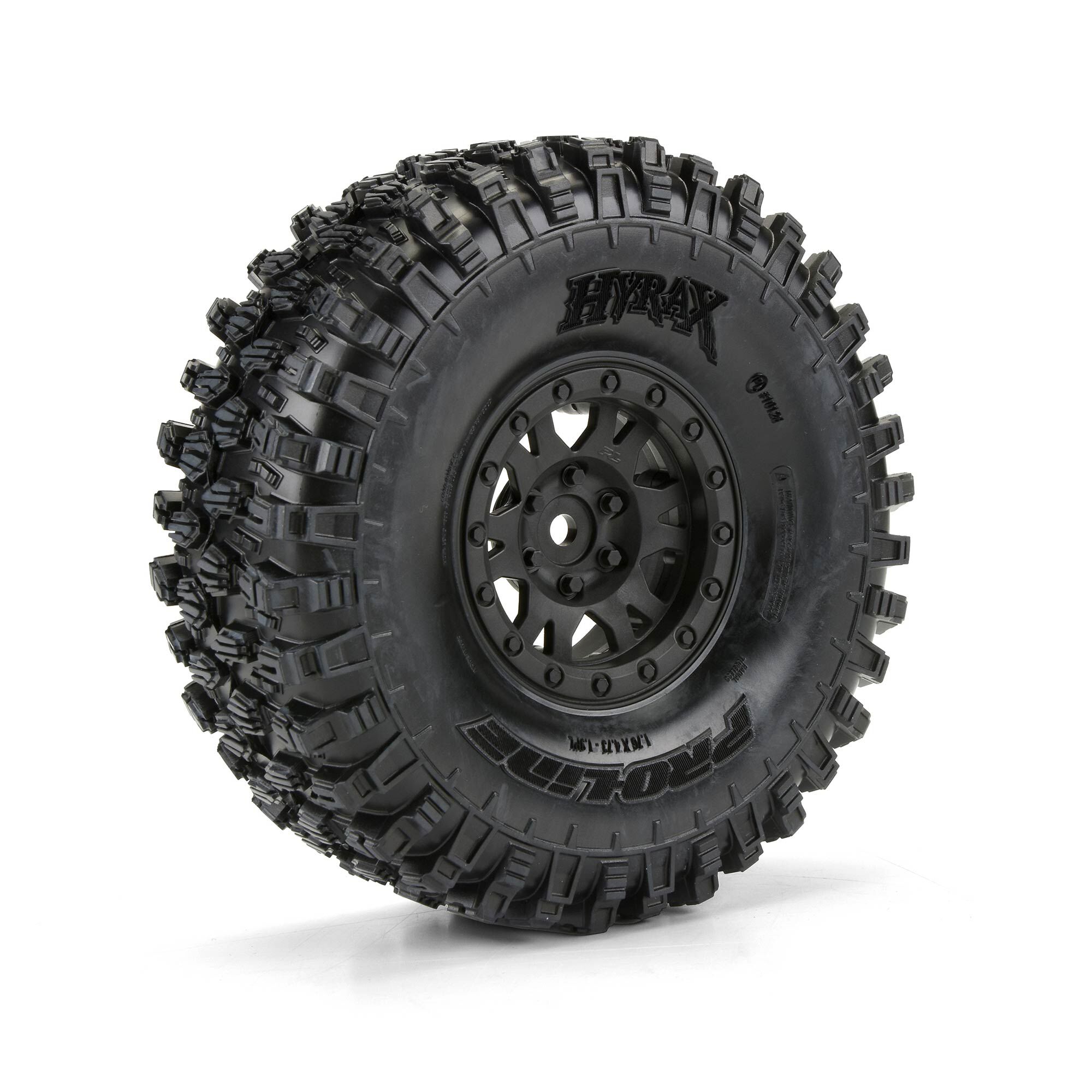 1/10 Hyrax G8 F/R 1.9" Crawler Tires Mounted 12mm Black Impu-5