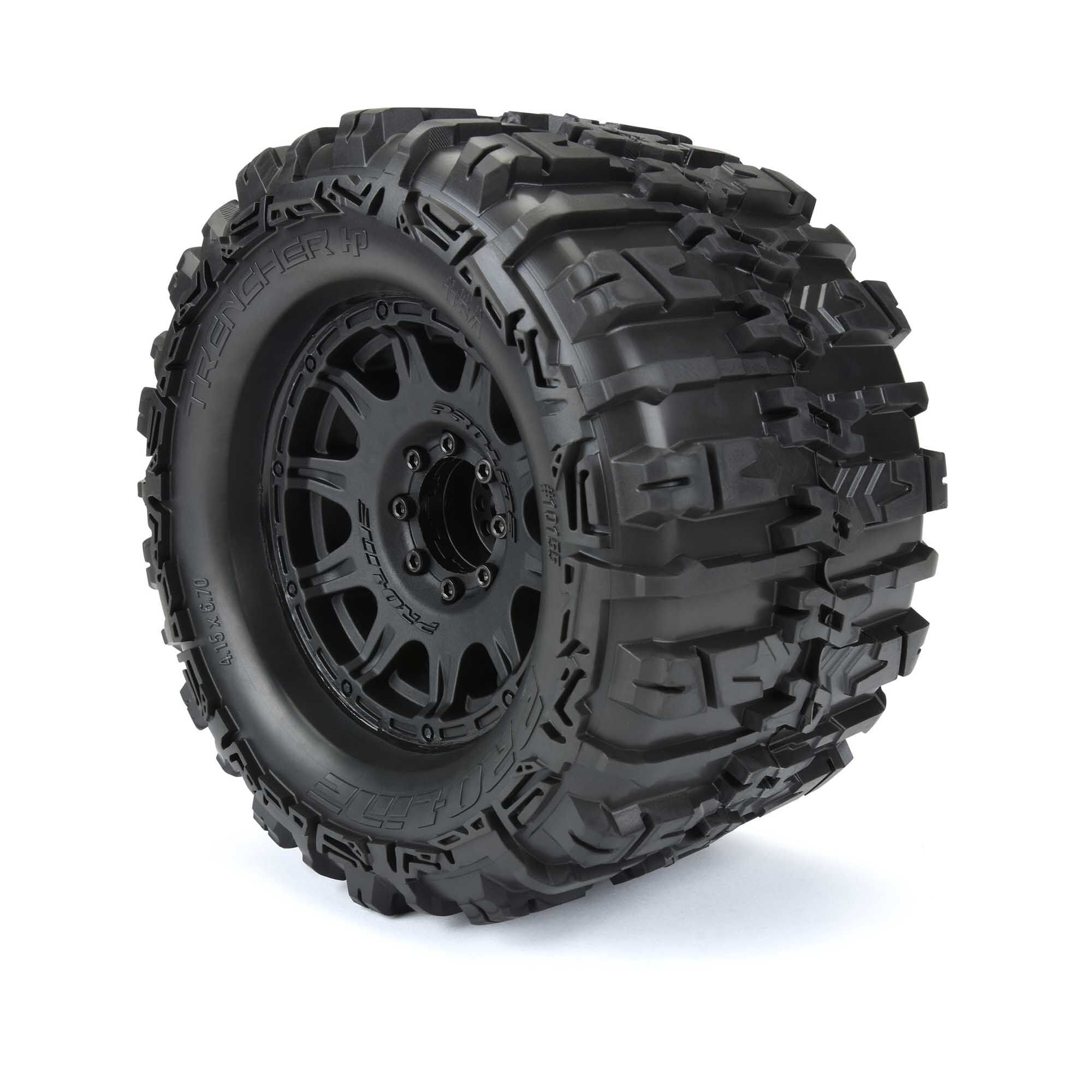 1/8 Trencher HP BELTED F/R 3.8" MT Tires Mounted 17mm Blk Ra-2