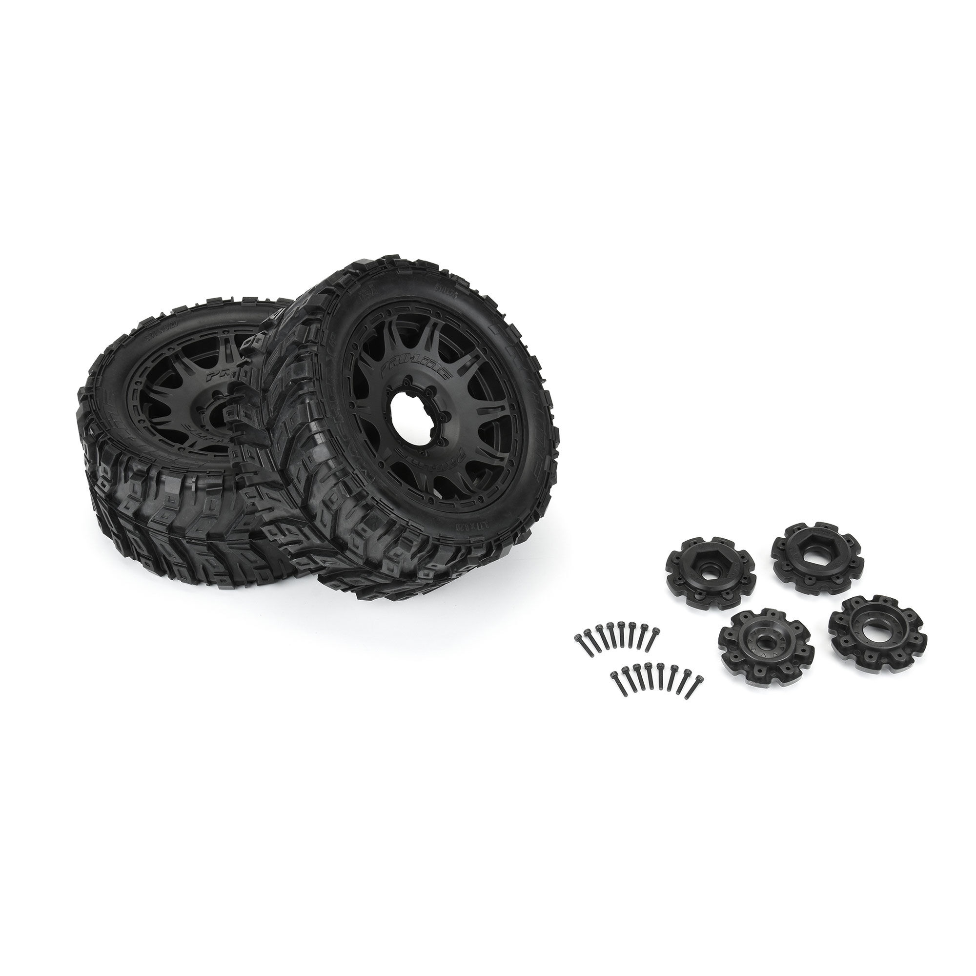1/6 Masher X HP BELTED Front/Rear 5.7" Tires Mounted on Raid-3