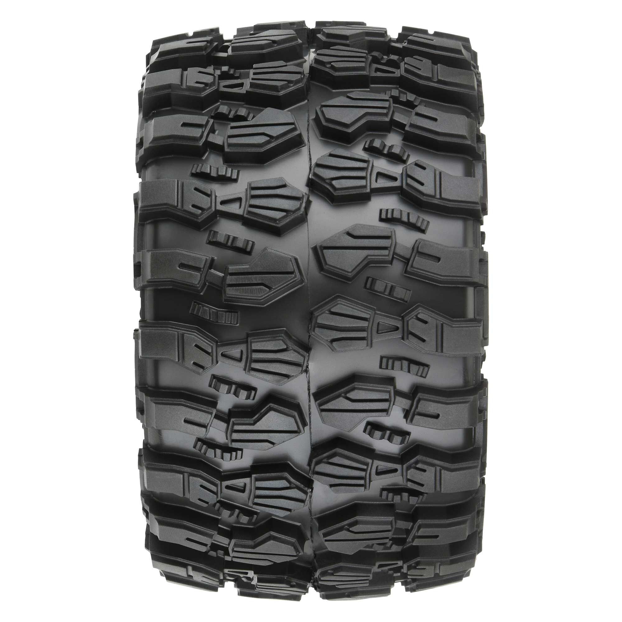 1/10 Hyrax Front/Rear 2.8" MT Tires Mounted 12mm Blk Raid (2-2