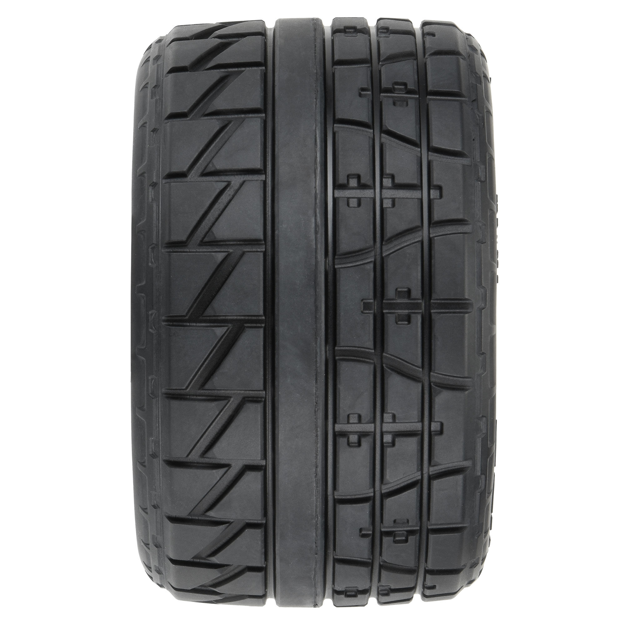 1/8 Menace HP BELTED Fr/Rr 3.8" MT Tires Mounted 17mm Black-2