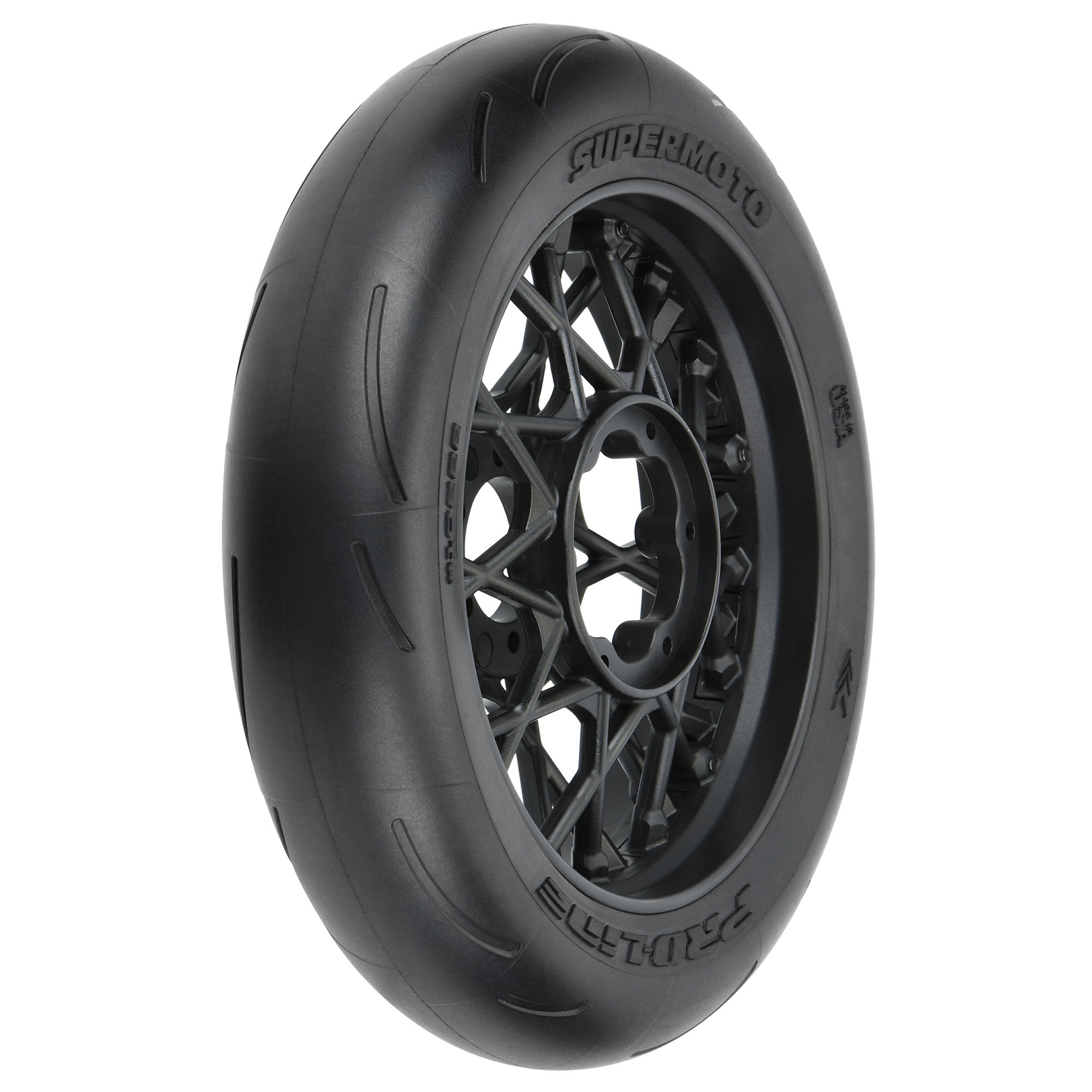 Pro-Line 1/4 Supermoto S3 Motorcycle Front Tire MTD Black (1): PROMOTO-MX-3