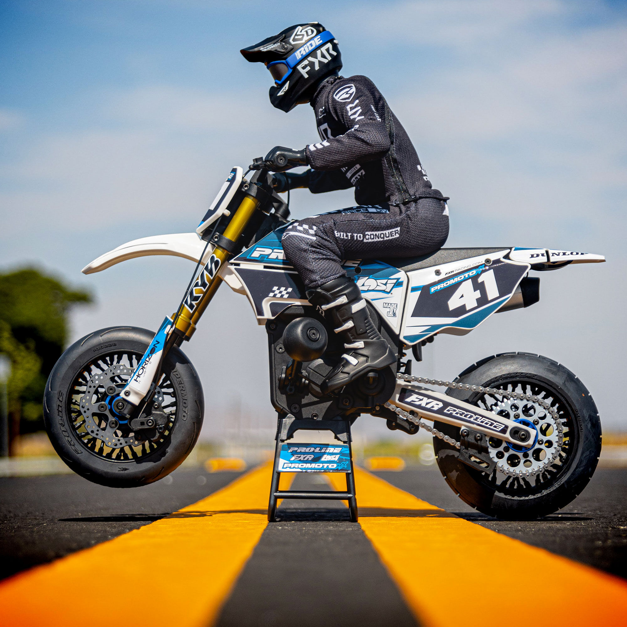 Pro-Line 1/4 Supermoto S3 Motorcycle Front Tire MTD Black (1): PROMOTO-MX-5