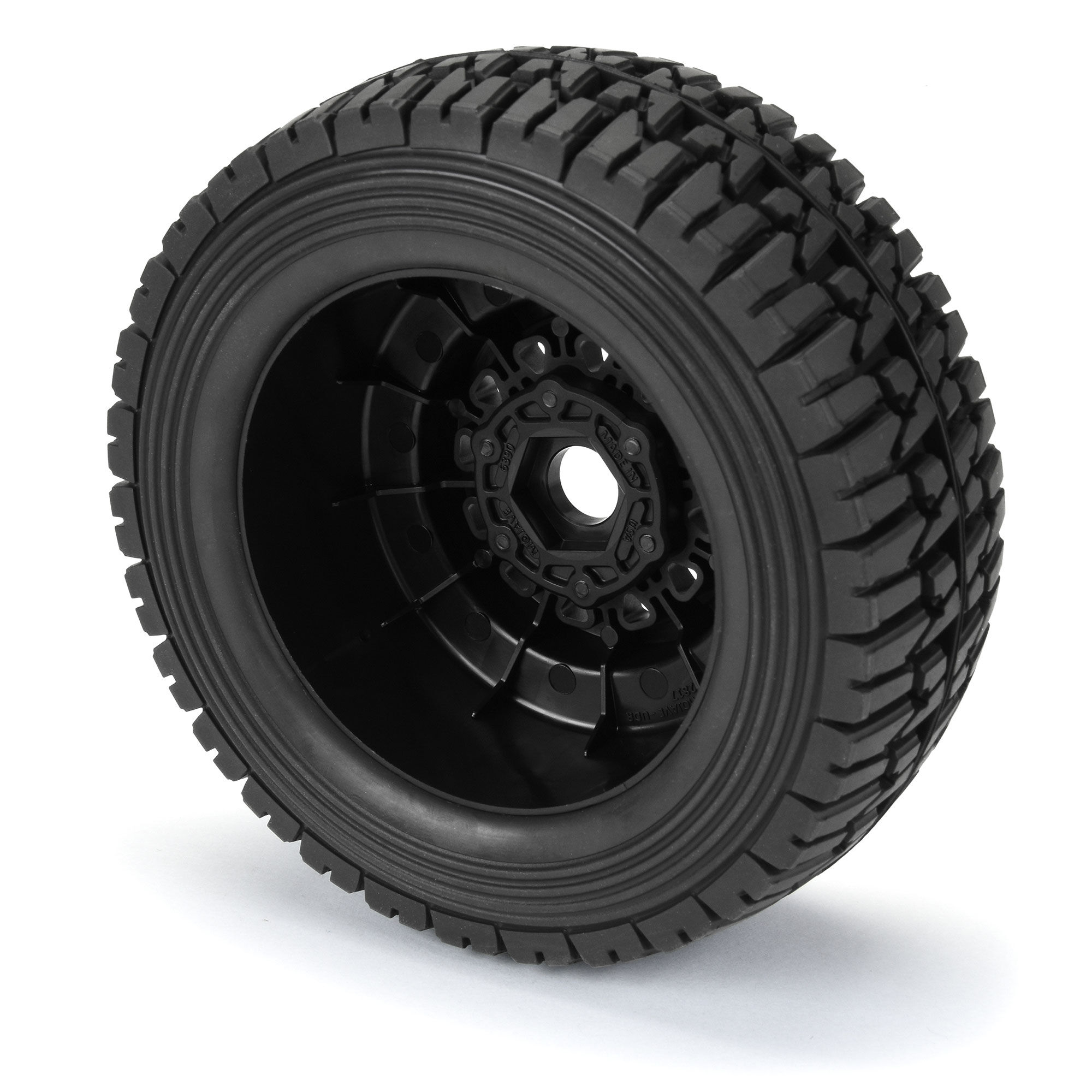 1/7 Mirage TT BELTED F/R Tires MTD 17mm Blk Raid (2): Mojave-6