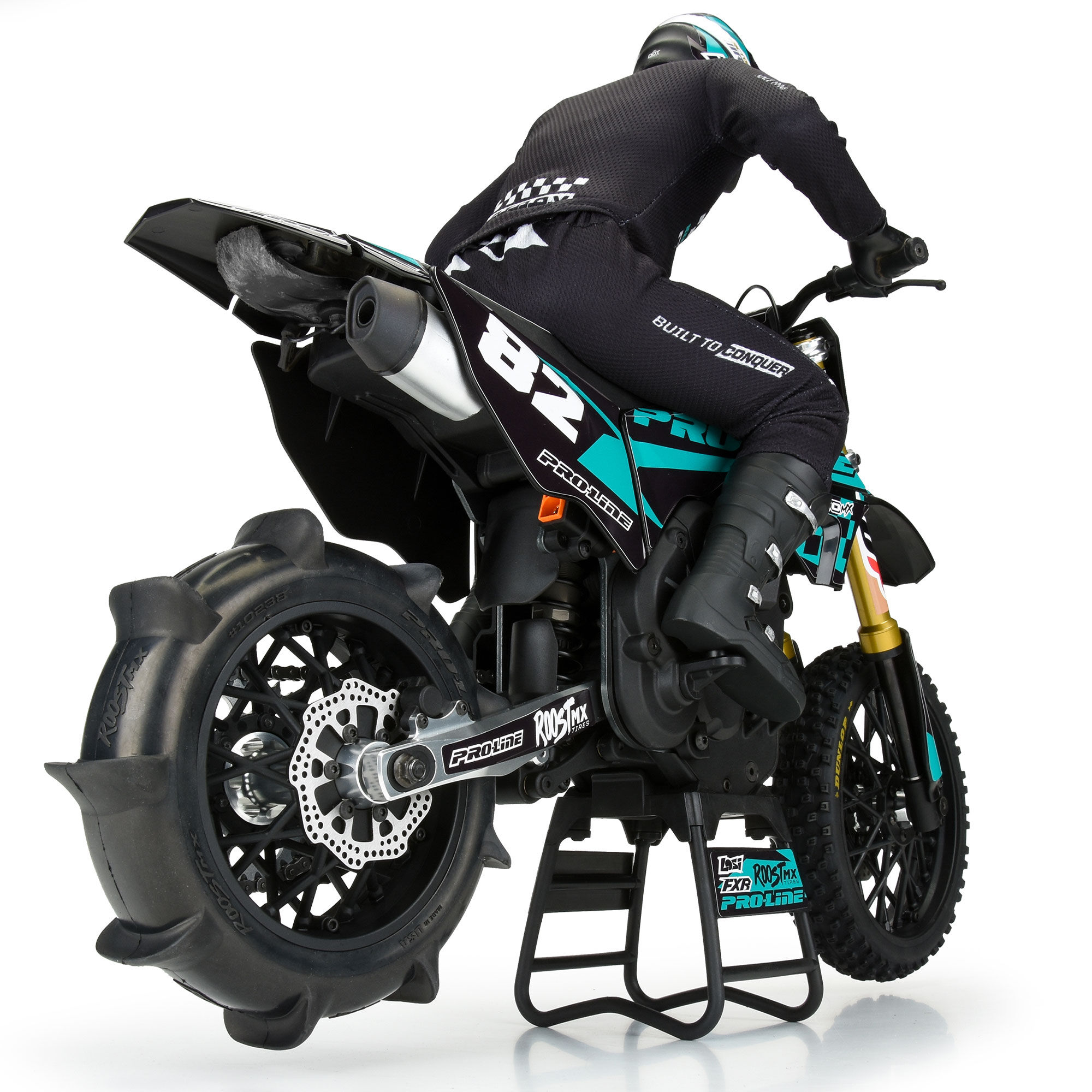 Roost MX Sand/Snow Paddle Motorcycle Tire Mounted on Black W-5