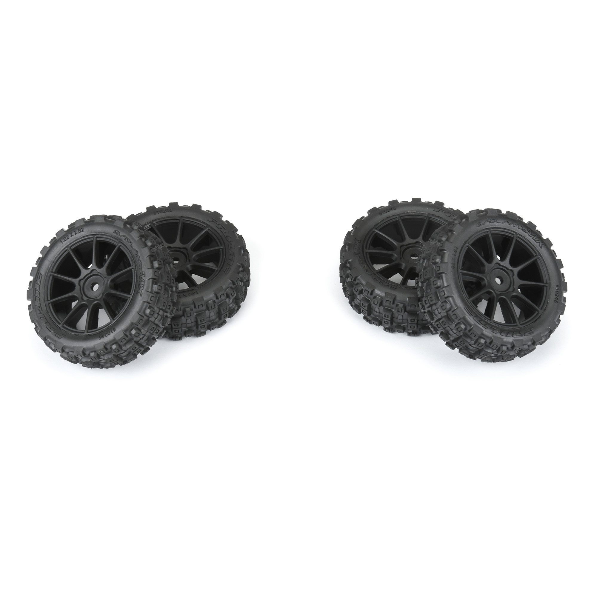 Badlands MX 1.9" Buggy Tires MTD Mach-10 Black Wheels: Typho-3