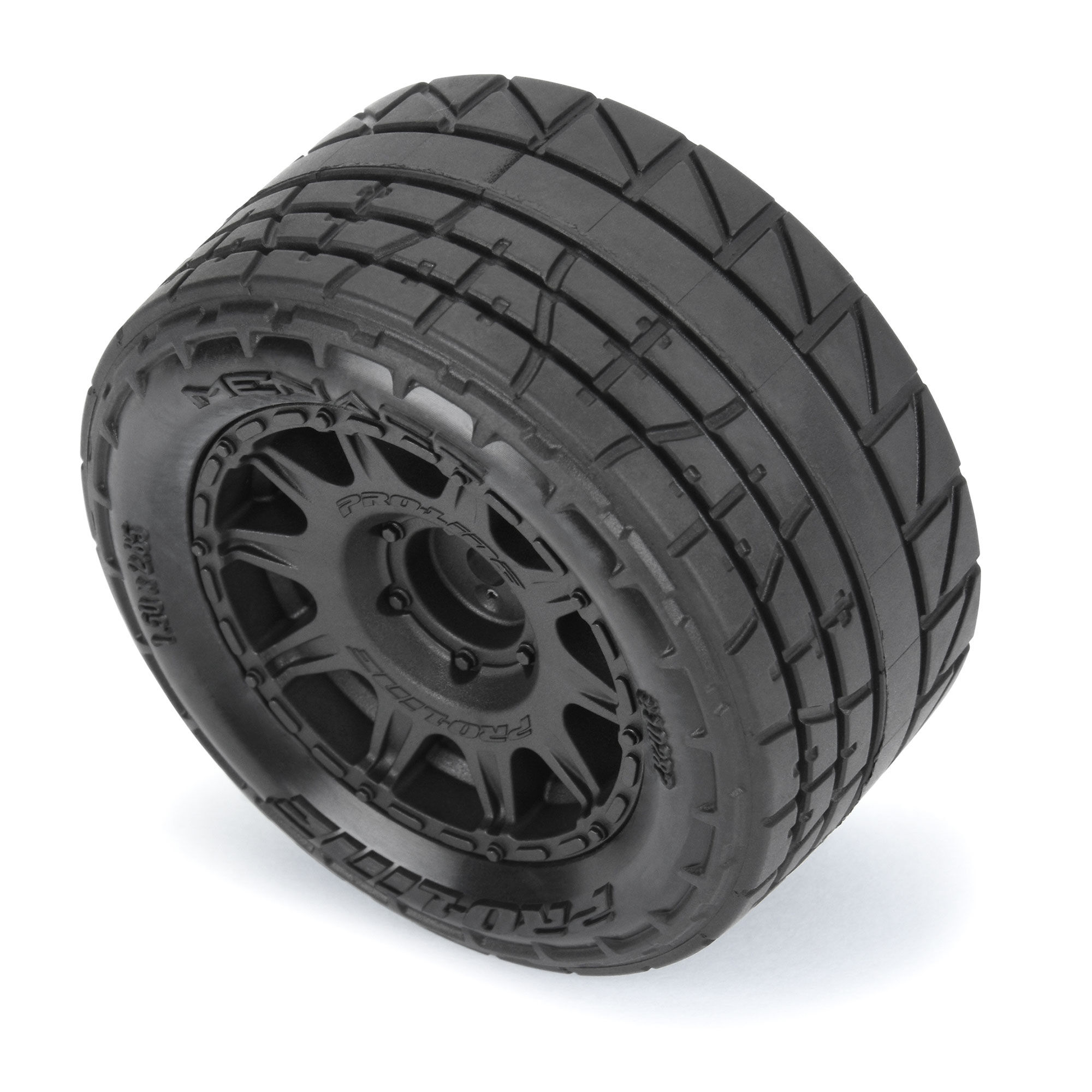 1/18 Menace F/R Street Tires MTD 12mm Black Raid (4): Granit-3