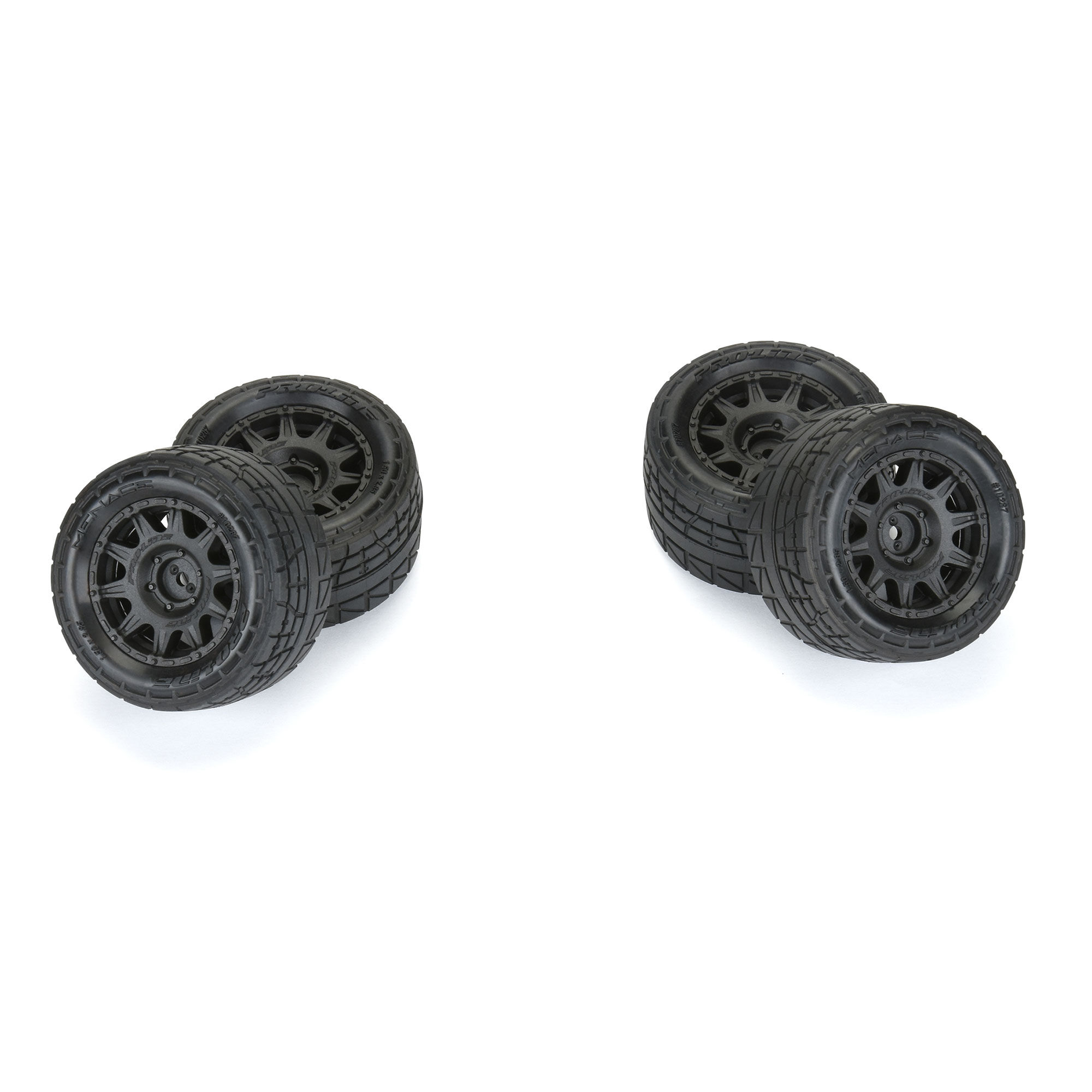 1/18 Menace F/R Street Tires MTD 12mm Black Raid (4): Granit-4