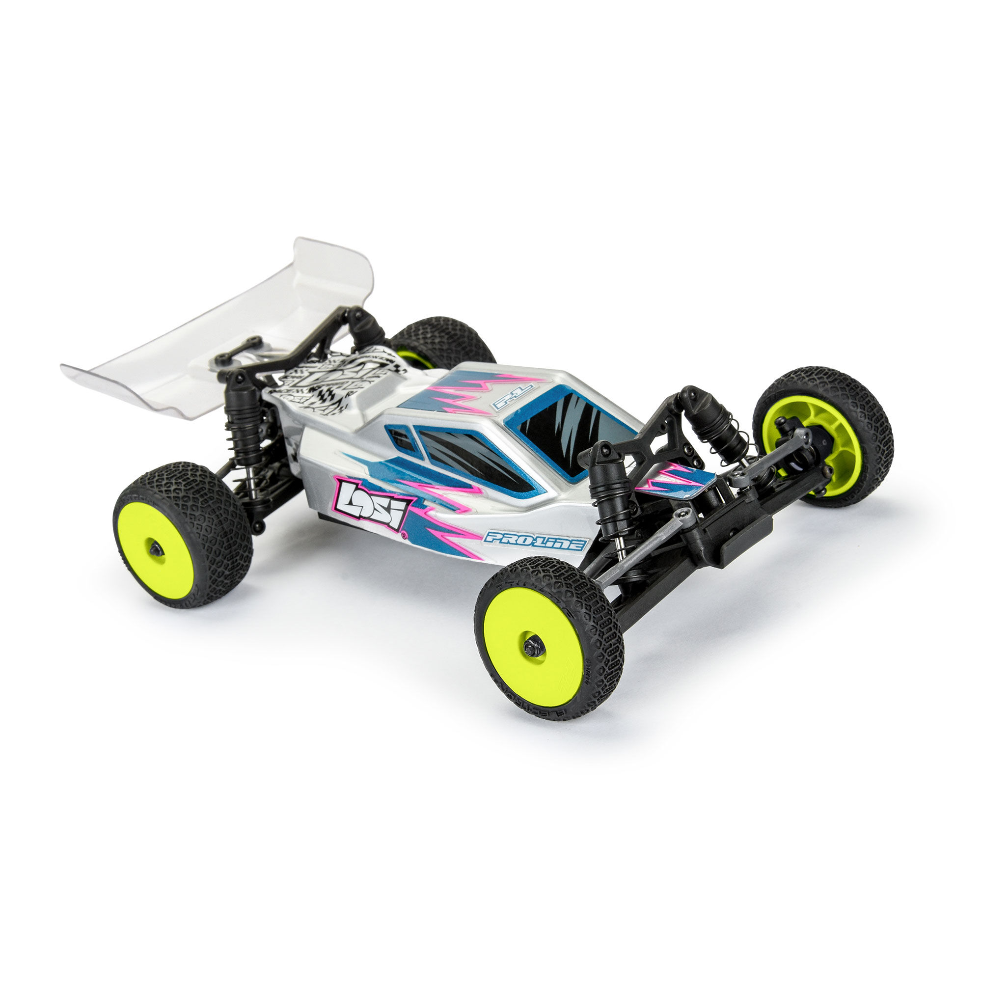 1/24 Electron 2.0 Buggy F/R Tires Mounted 7mm Yellow (4): Mi-4