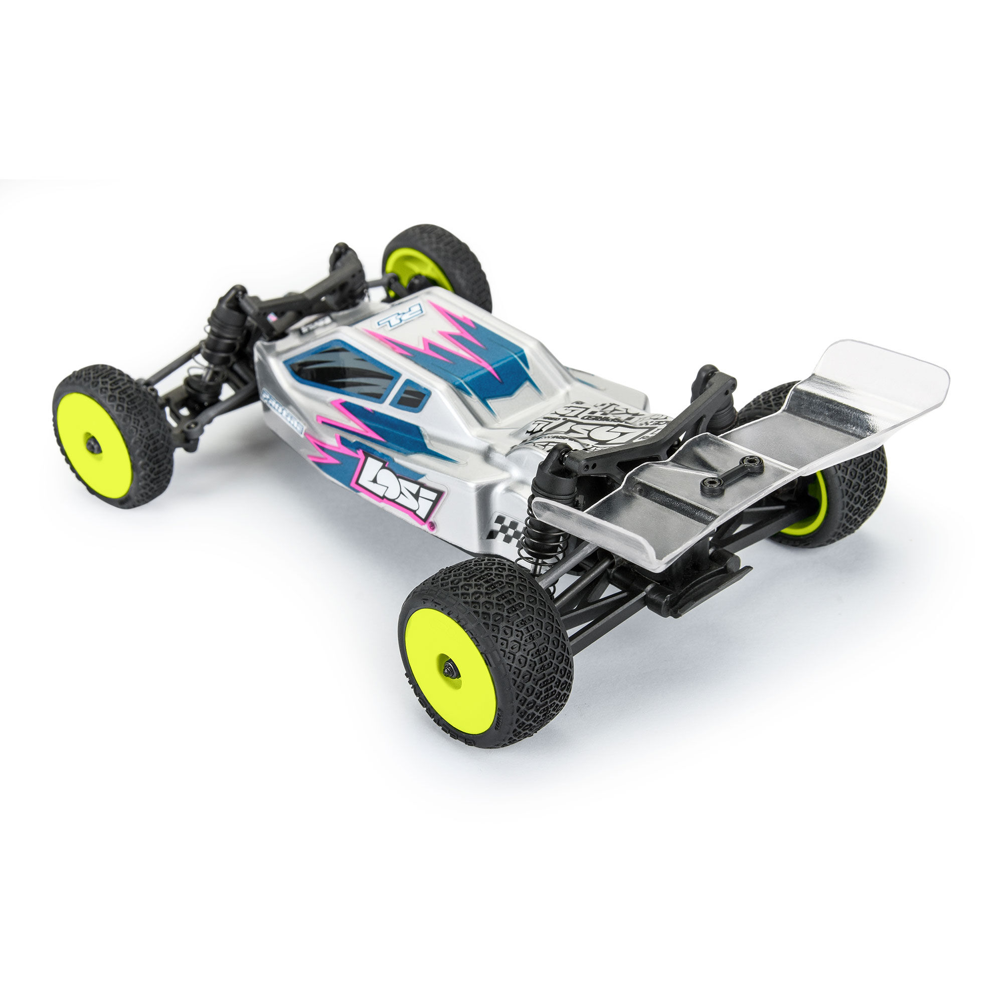 1/24 Electron 2.0 Buggy F/R Tires Mounted 7mm Yellow (4): Mi-5