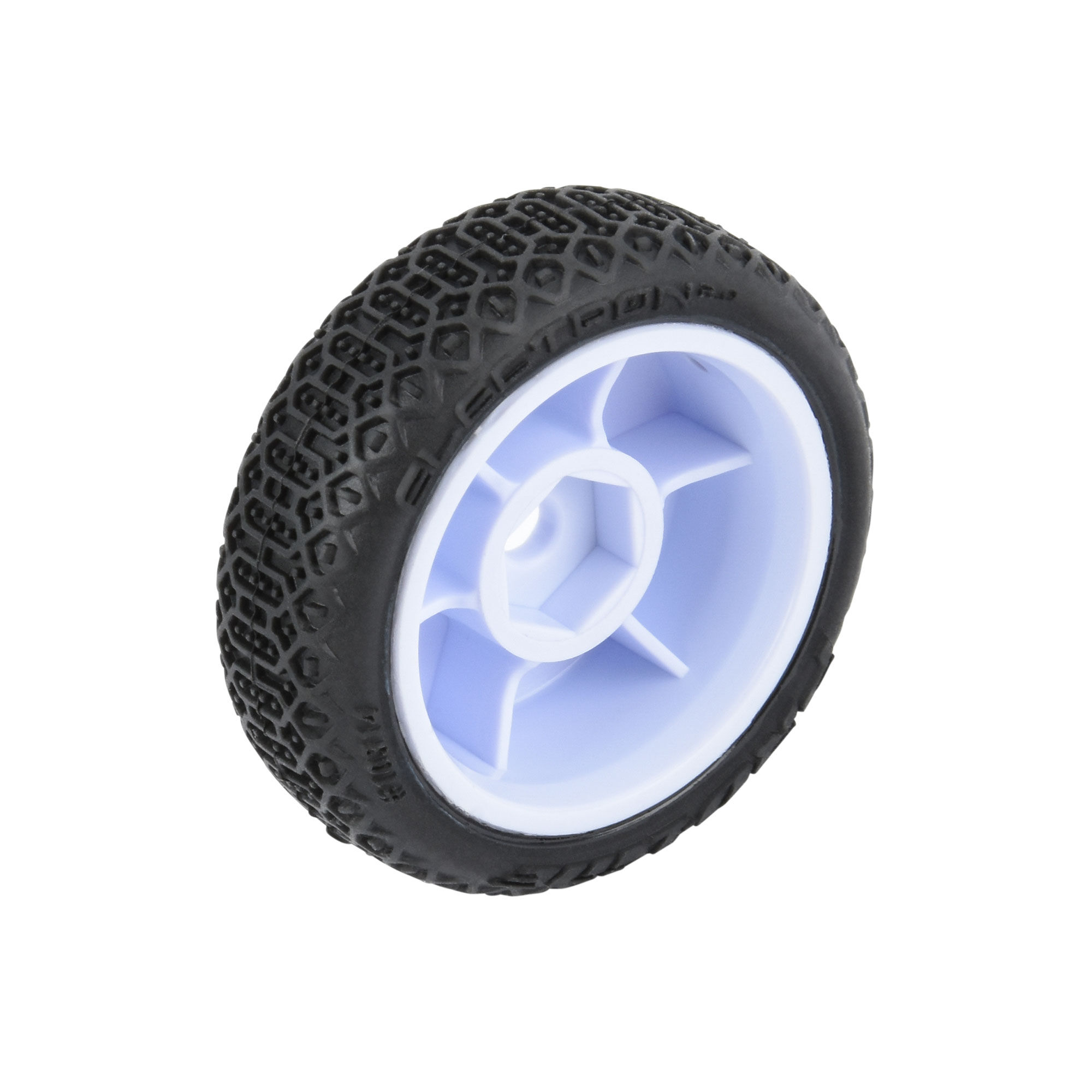 1/24 Electron 2.0 Buggy F/R Tires Mounted 7mm White (4): Mic-3