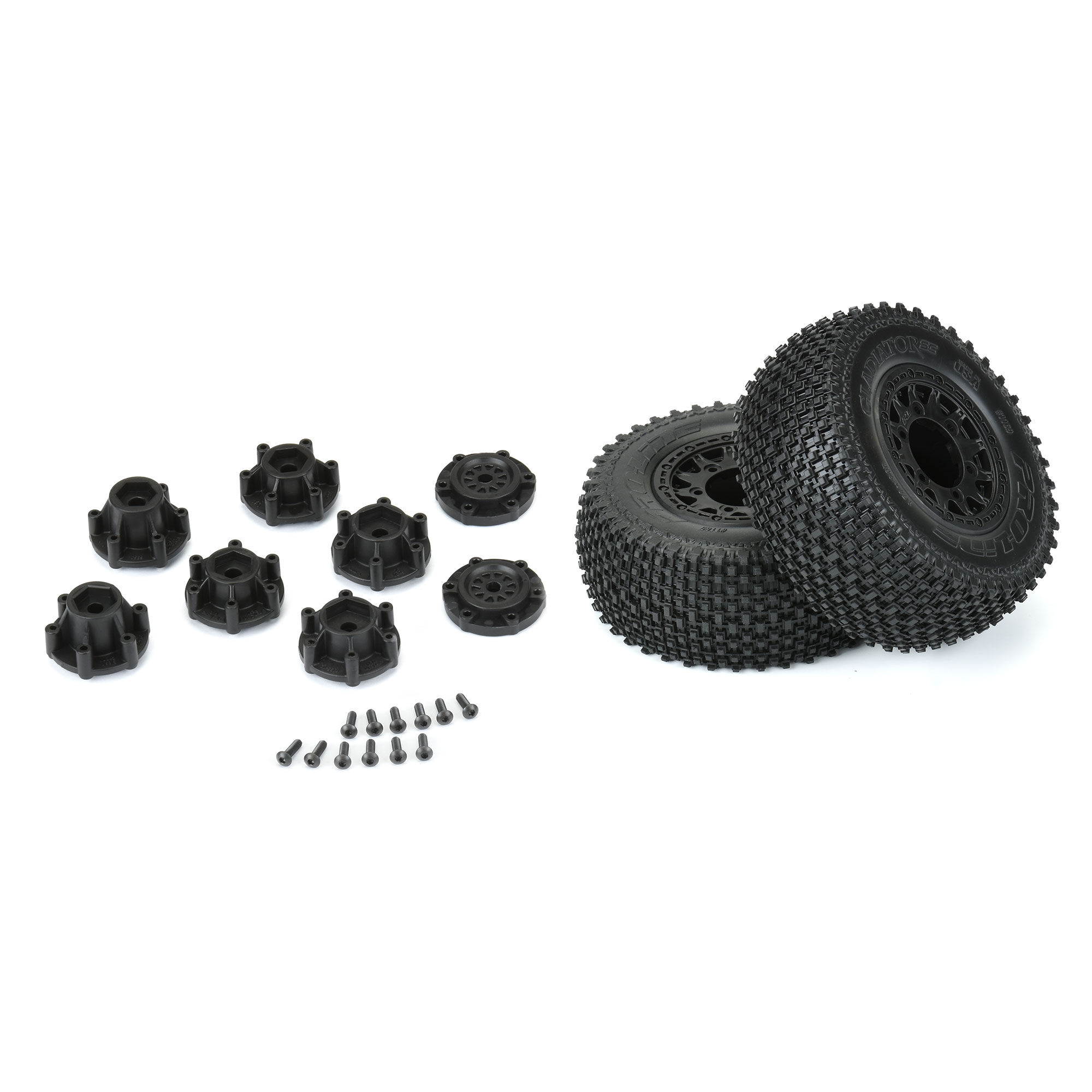 1/10 Gladiator M3 Front/Rear 2.2"/3.0" SC Mounted 12mm Blk R-5