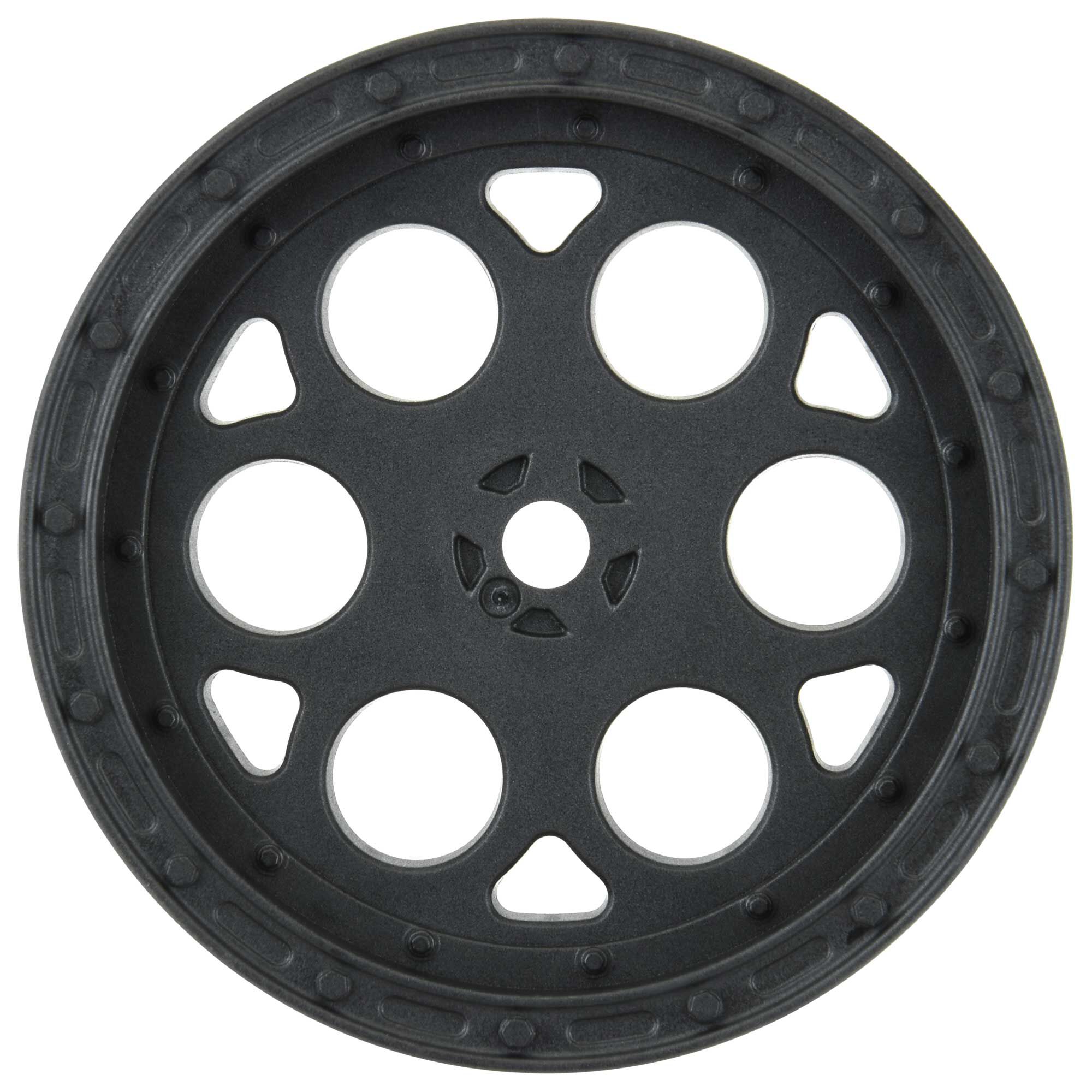 1/10 Showtime Front 2.2" 12mm Sprint Car Wheels (2) Black-3