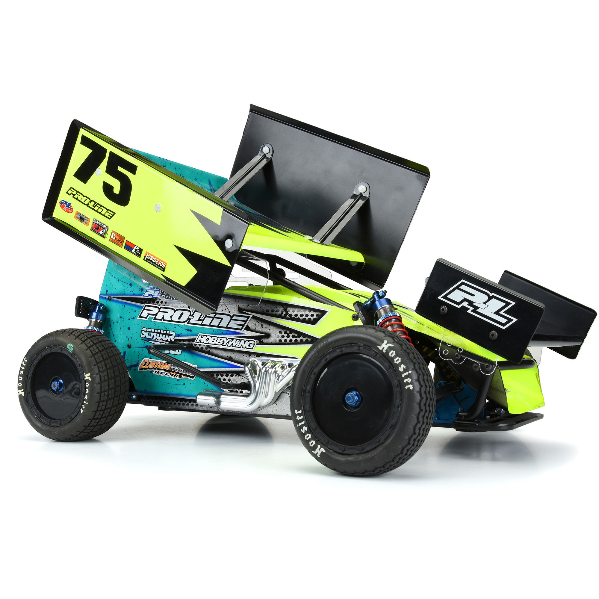 1/10 Showtime Front 2.2" 12mm Sprint Car Wheels (2) Black-7