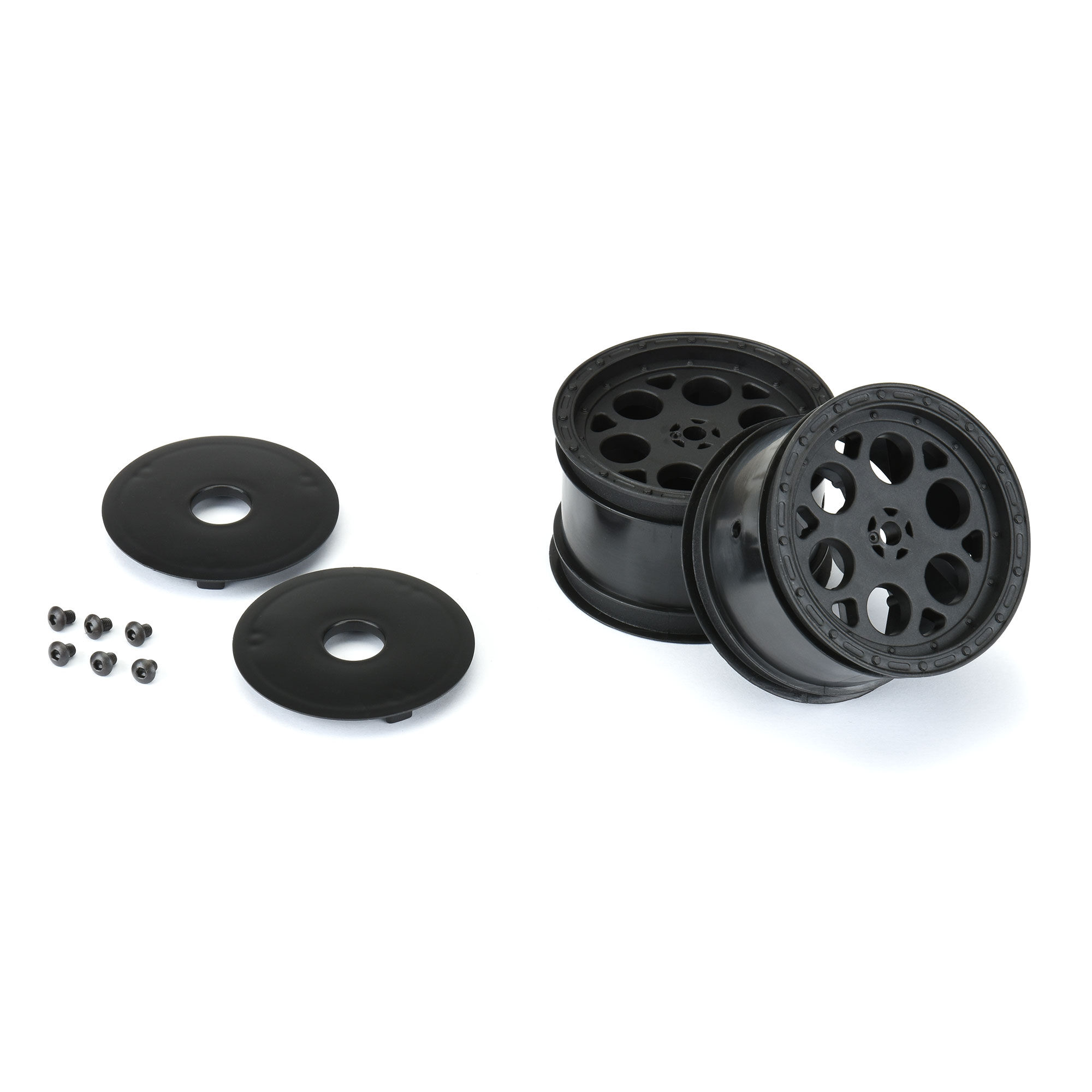 1/10 Showtime Rear 2.2" 12mm Sprint Car Wheels (2) Black-5