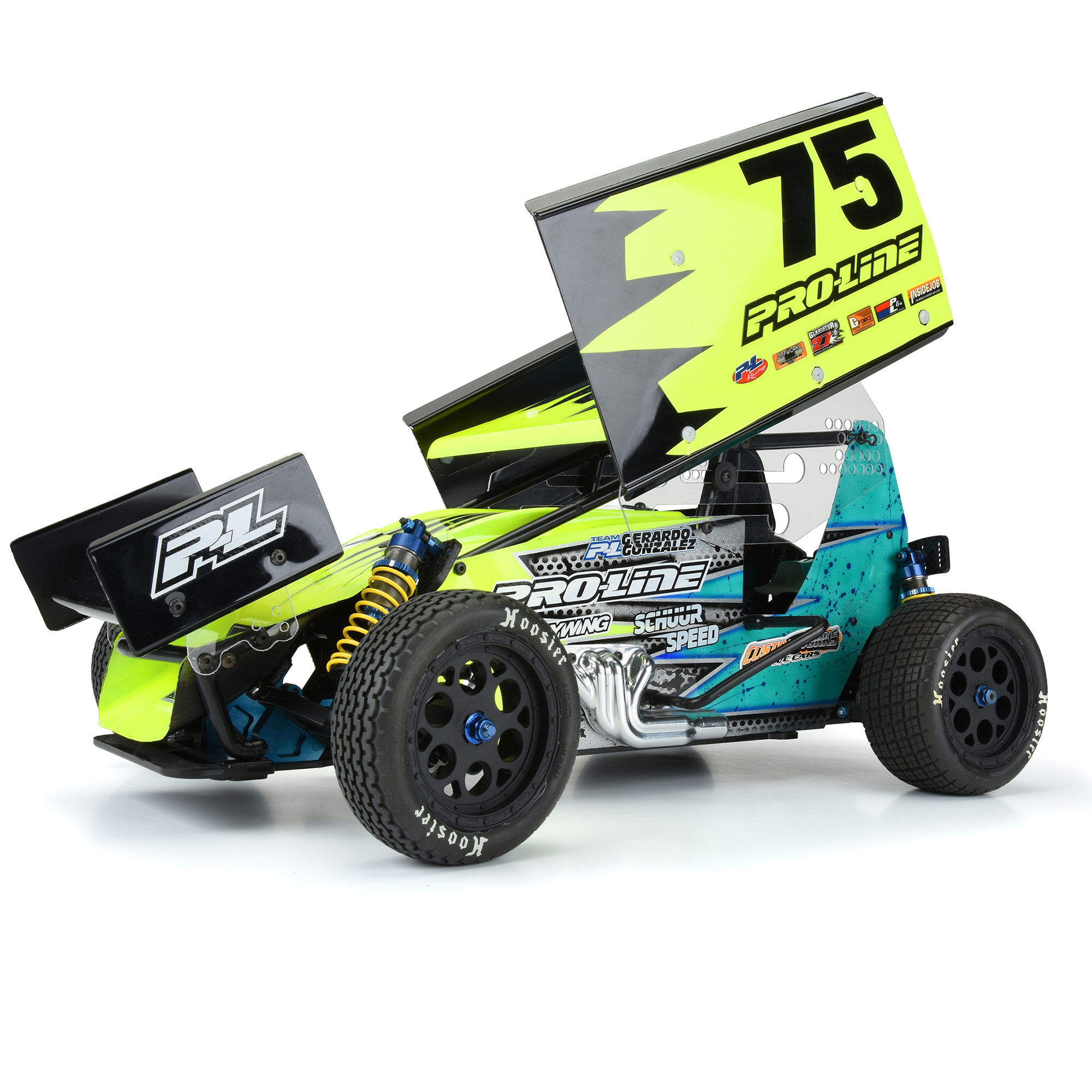 1/10 Showtime Rear 2.2" 12mm Sprint Car Wheels (2) Black-7